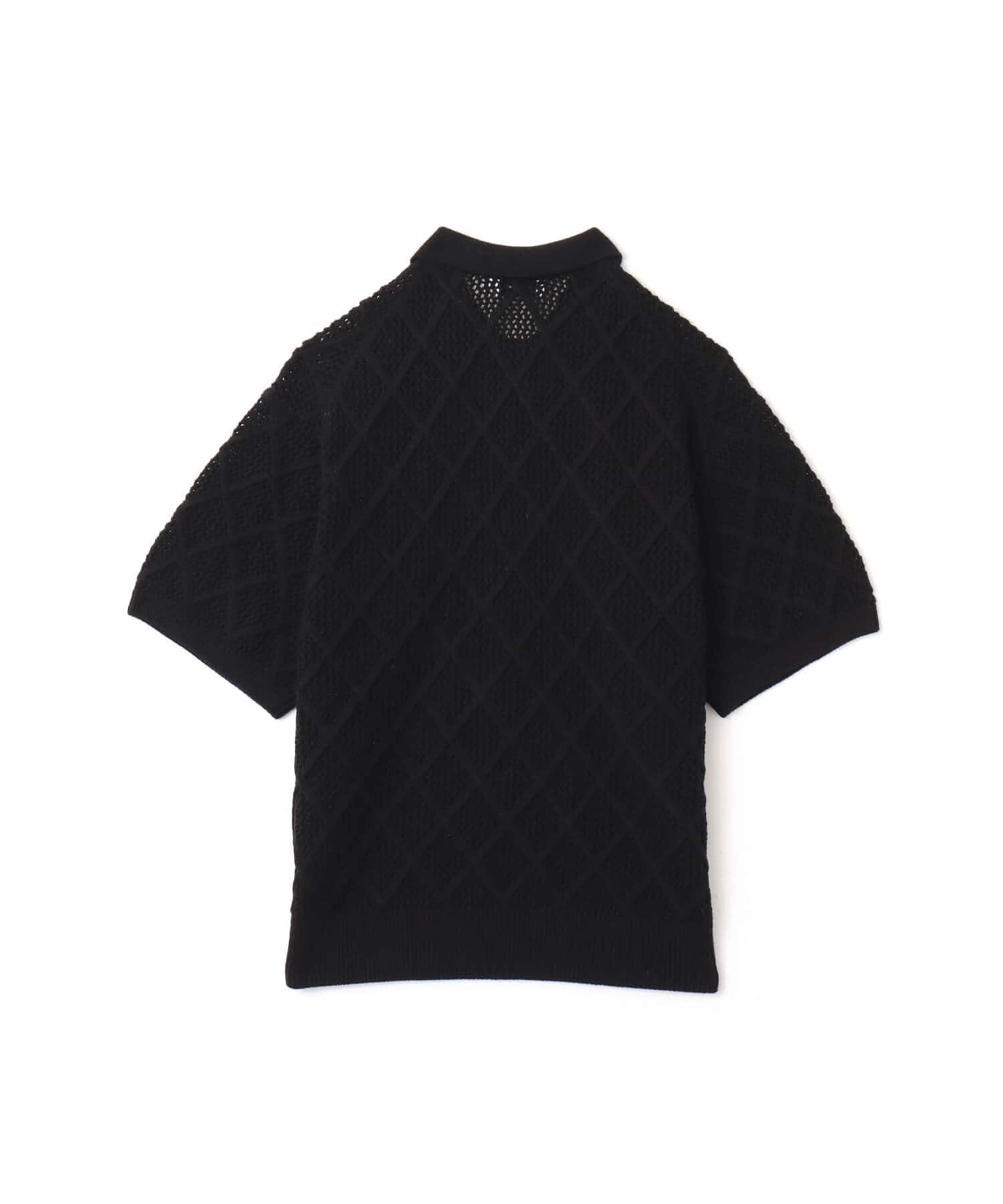 atmos Diamond Mesh Openwork Knit BLACKの画像