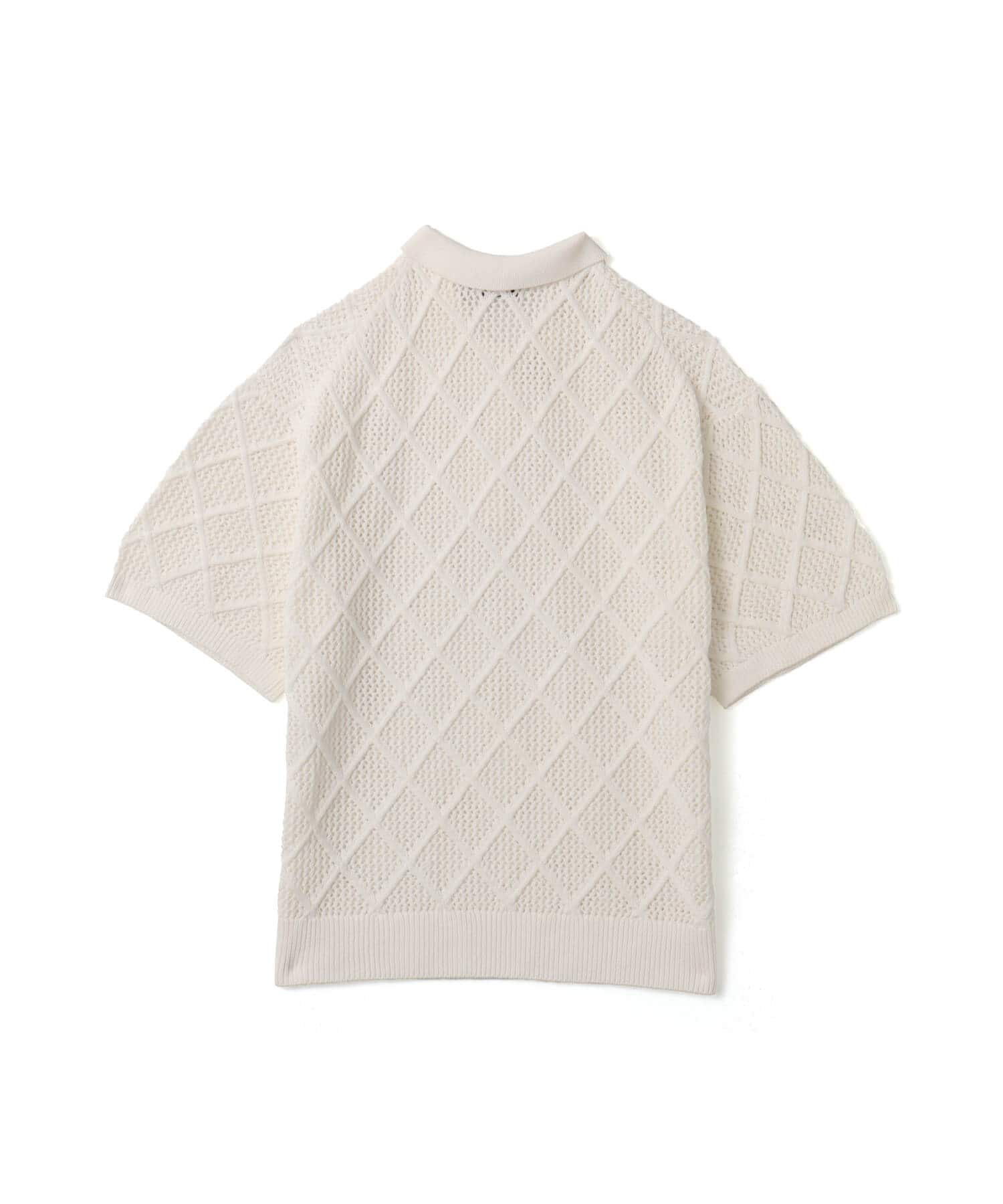 atmos Diamond Mesh Openwork Knit WHITEの画像