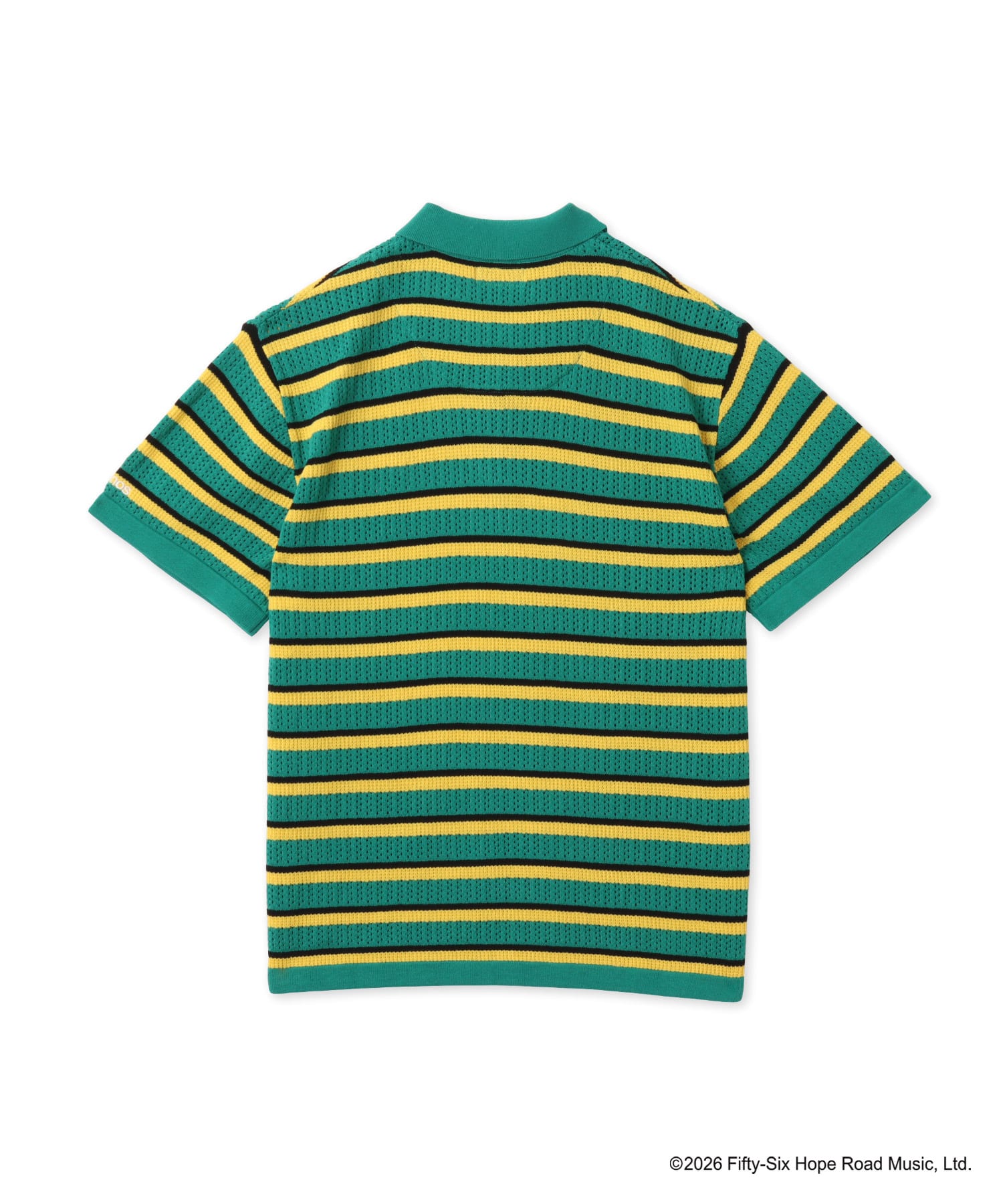 atmos x BOB MARLEY Jacquard Border Knit Polo GREENの画像