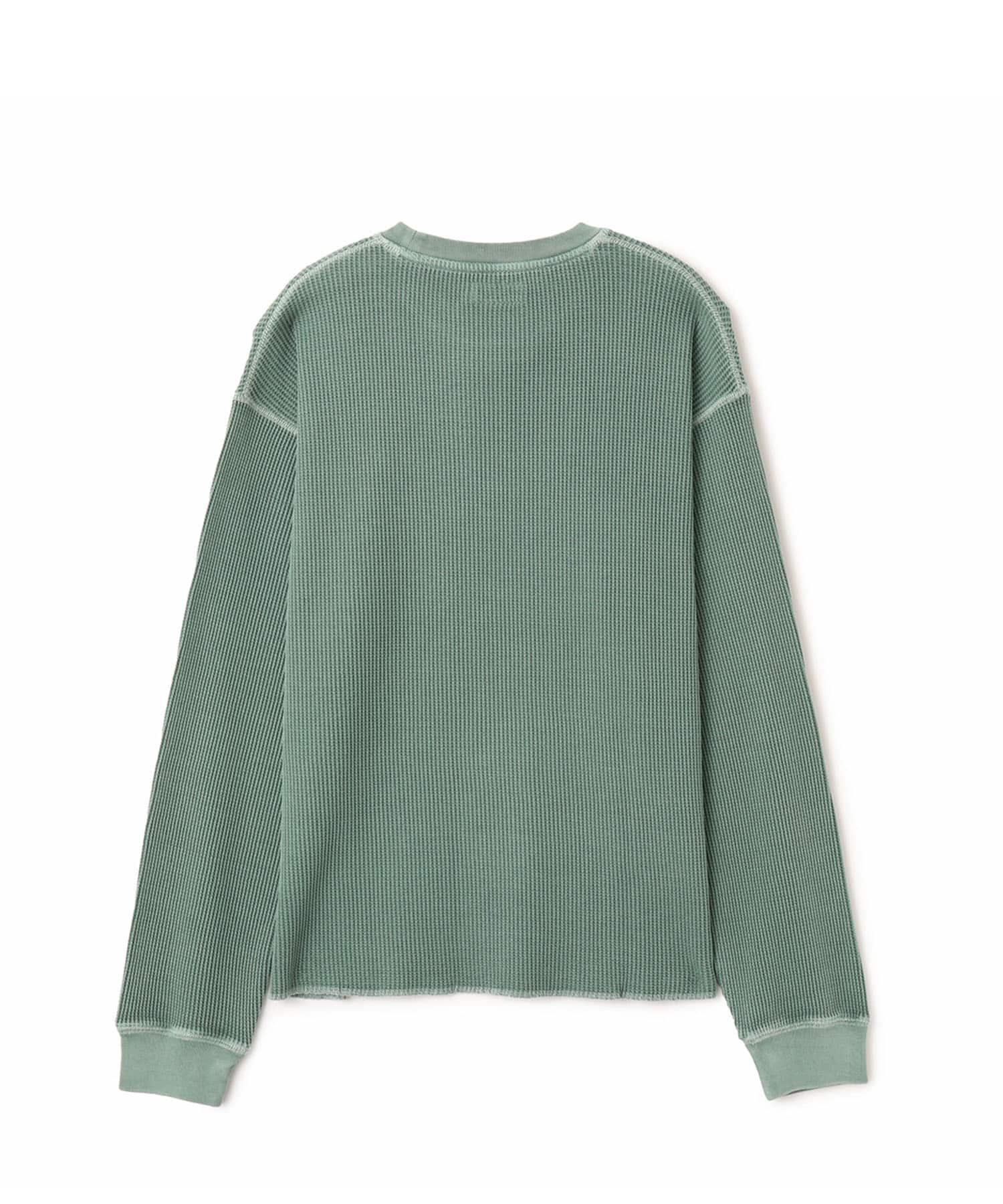 atmos Waffle LS T-shirt LIGHT GREENの画像