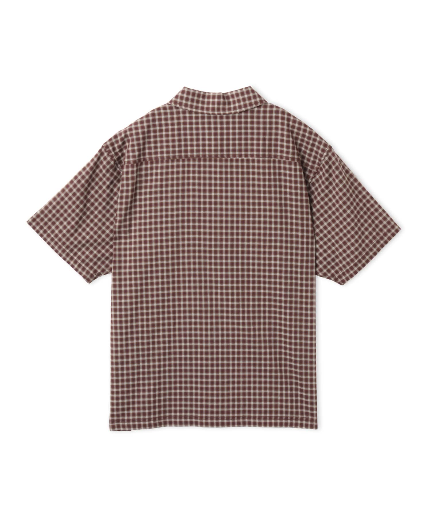 atmos Cotton Dobby Check Shirt BROWNの画像