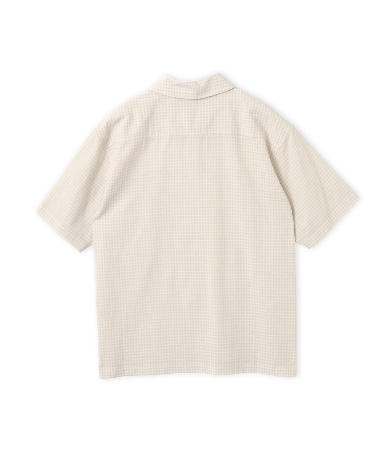 atmos Cotton Dobby Check Shirt WHITEの画像
