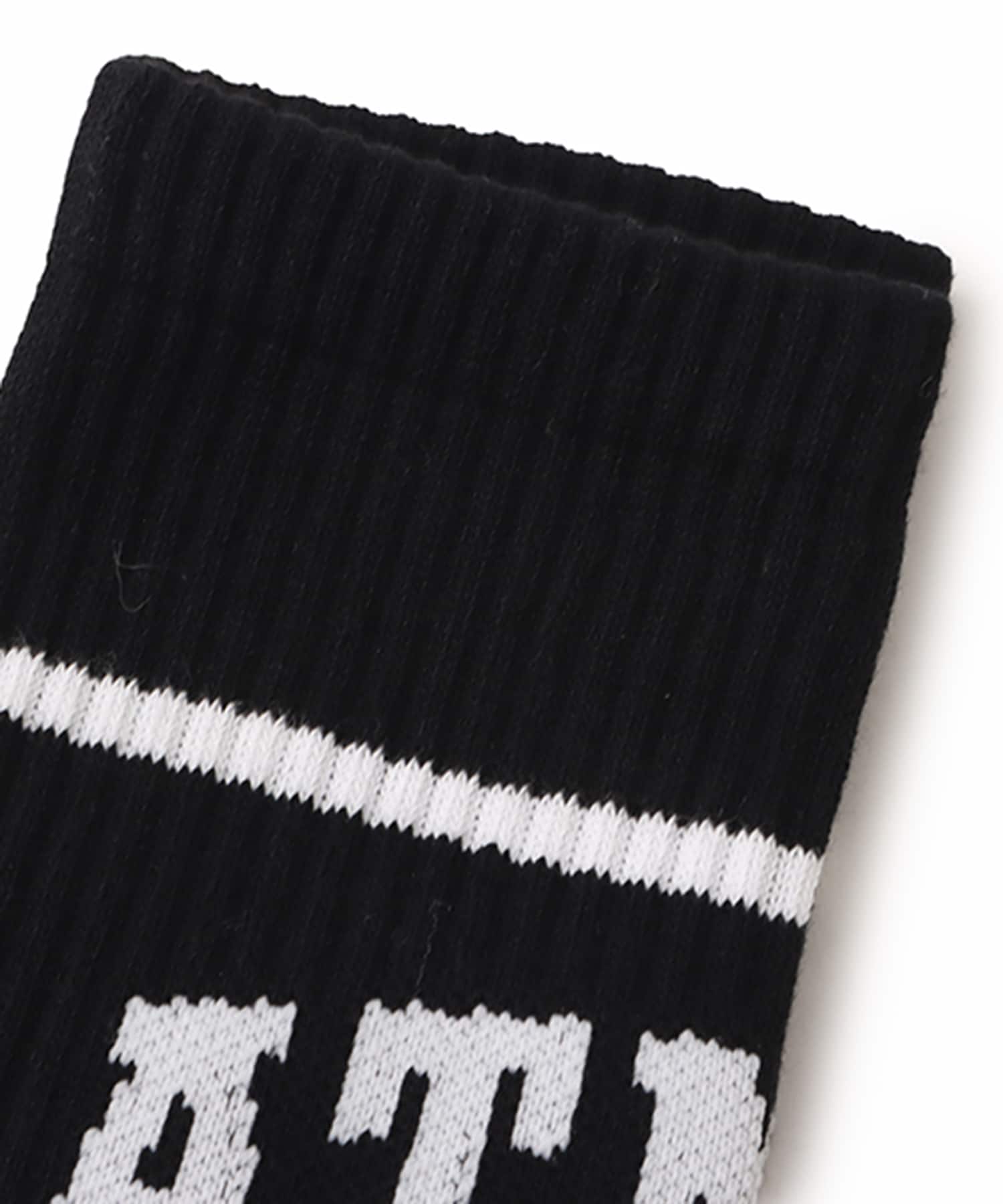 atmos College Logo Line Socks BLACKの画像