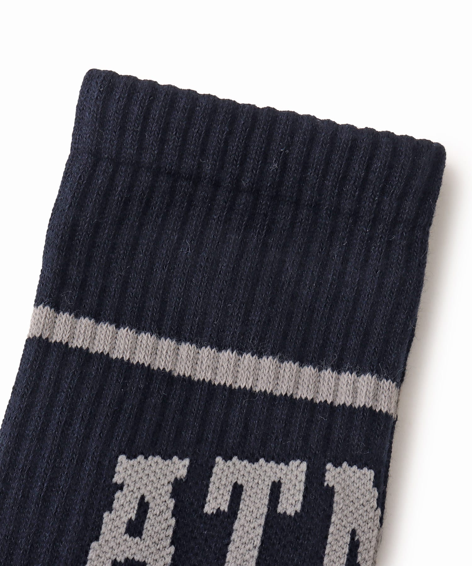 atmos College Logo Line Socks NAVYの画像