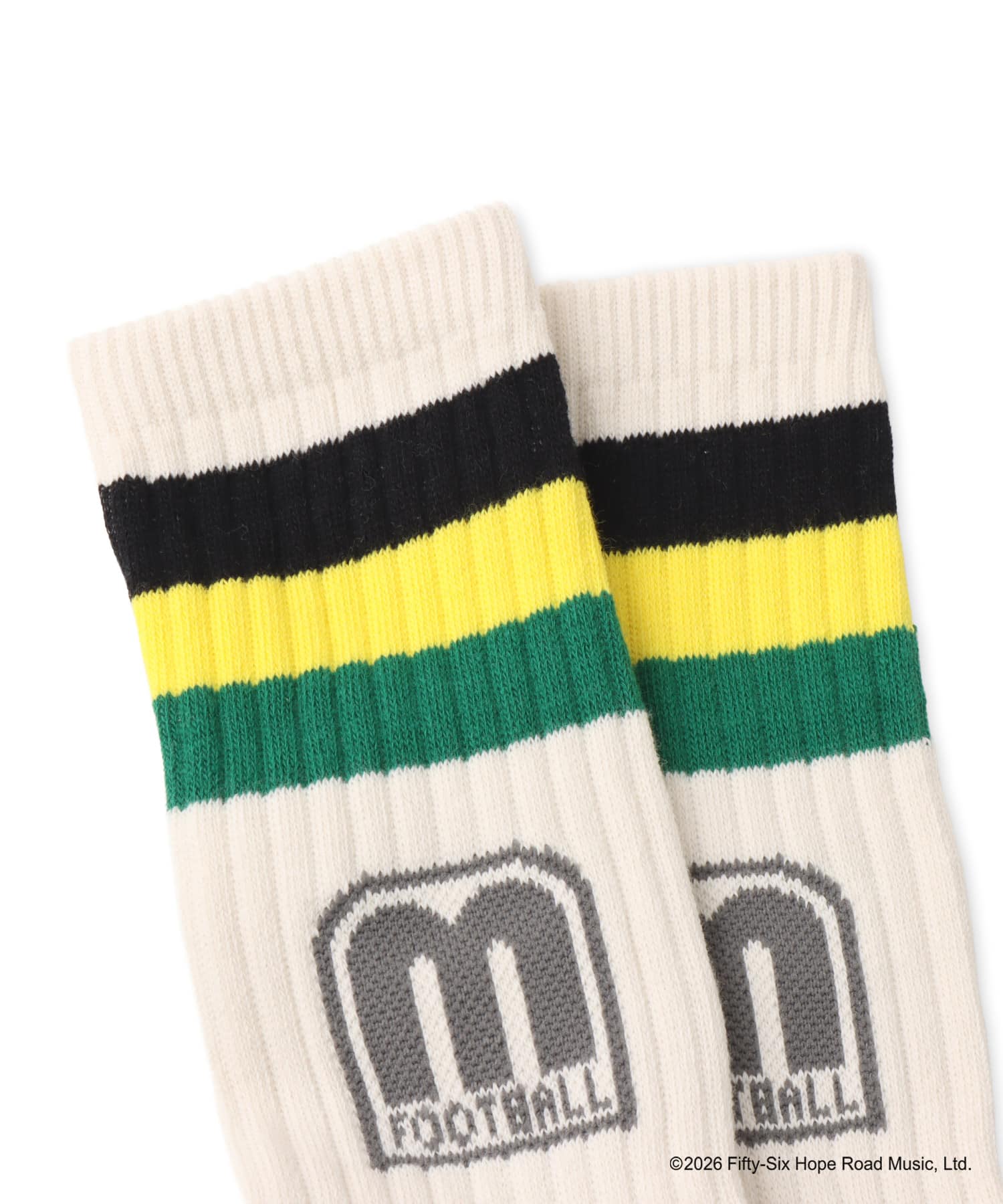 atmos x BOB MARLEY Border Socks GRN x YEL x BLKの画像