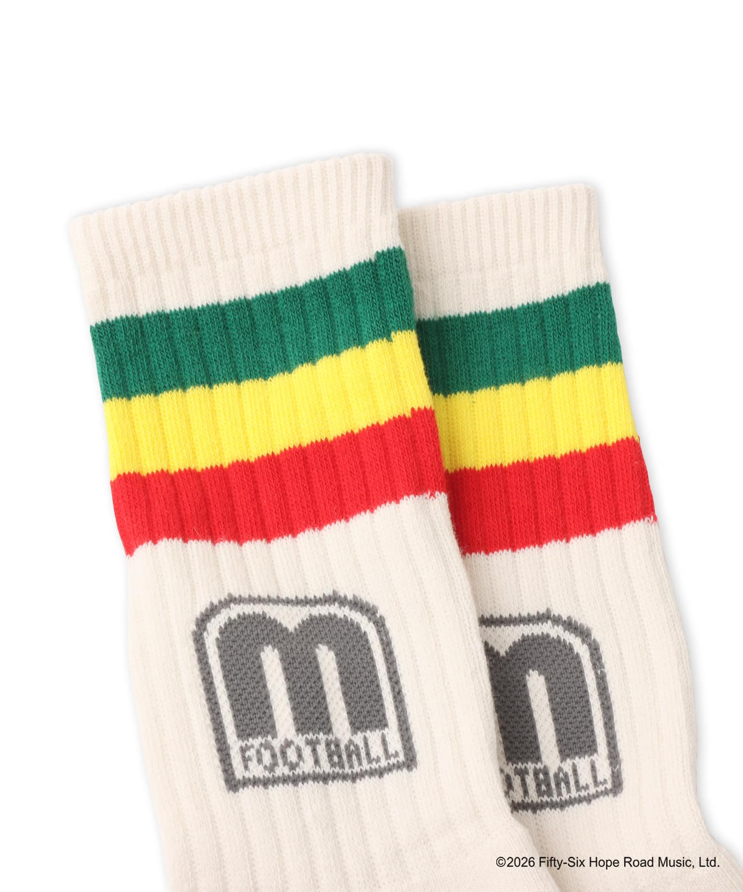 atmos x BOB MARLEY Border Socks GRN x YEL x REDの画像