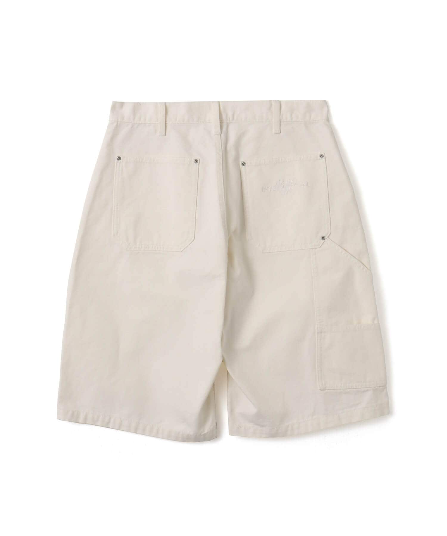 atmos Double-Knee Denim Shorts WHITEの画像
