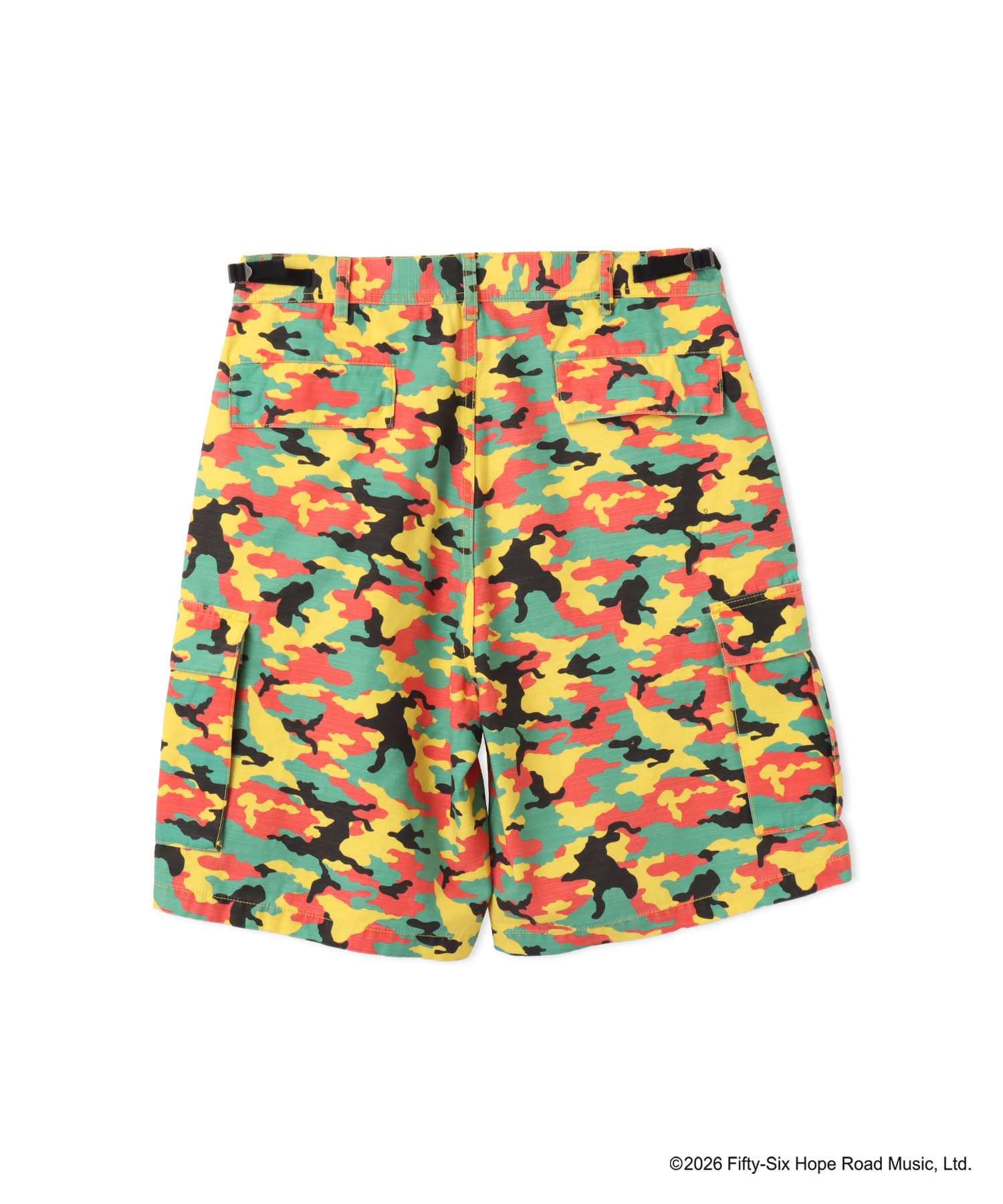 atmos x BOB MARLEY Camo Short Pants RASTA COLORの画像