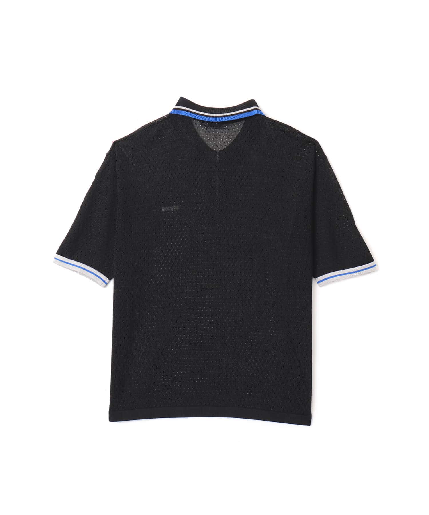 atmos Mesh Polo Shirt BLACKの画像