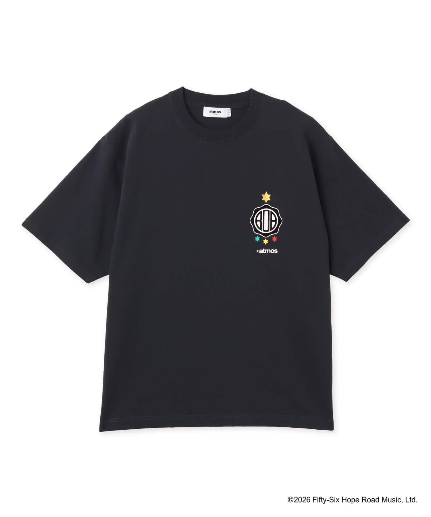 atmos x BOB MARLEY Foot Ball T-shirt LIGHT BLACKの画像
