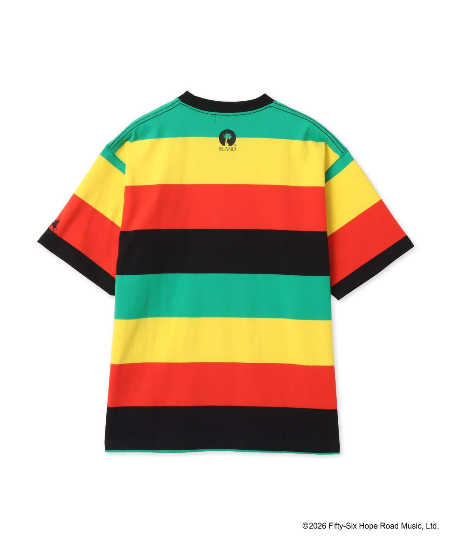 atmos x BOB MARLEY Rasta Colors Border T-shirt MULTIの画像