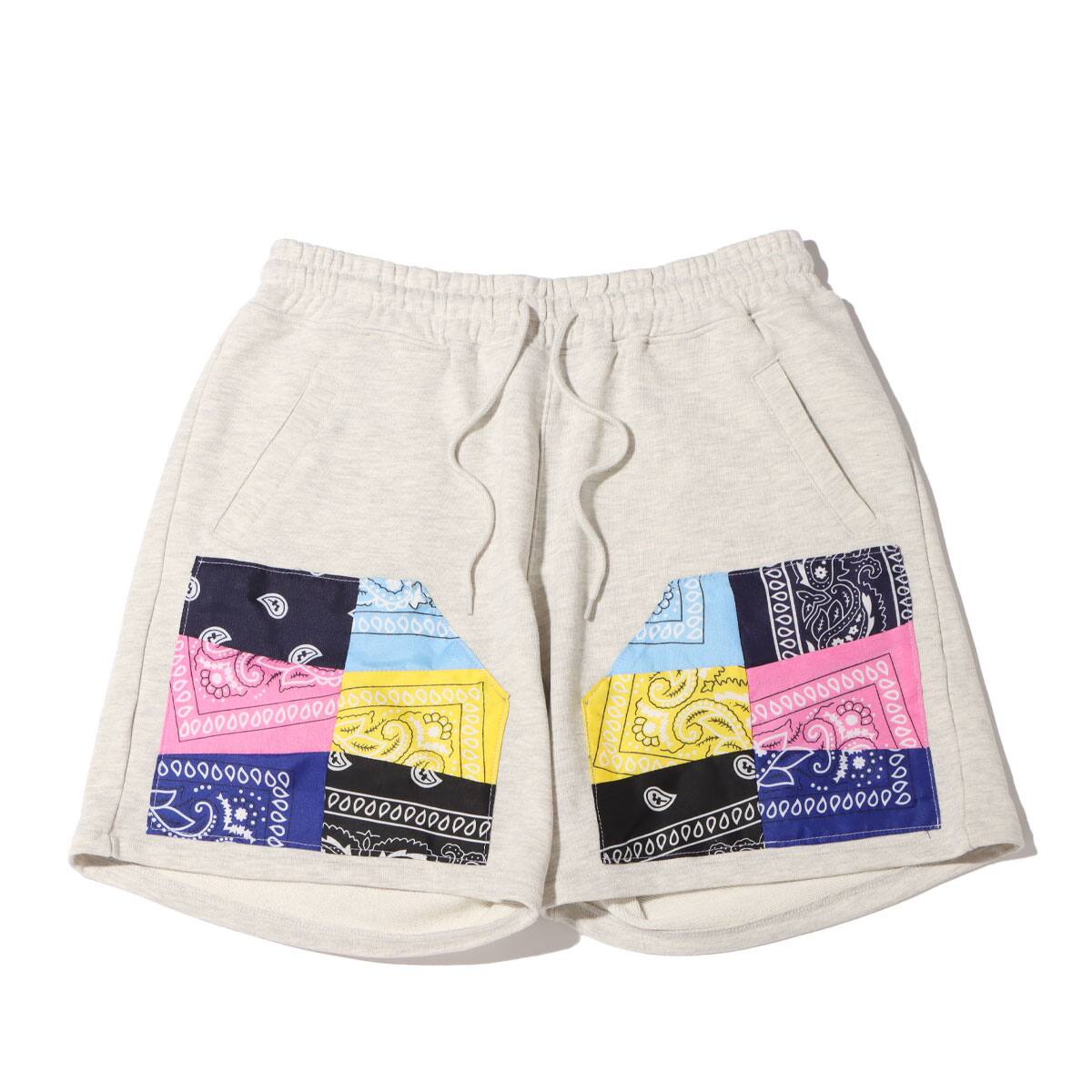 atmos REMAKE BANDANA SWEAT SHORT B GRAY 21SP-I