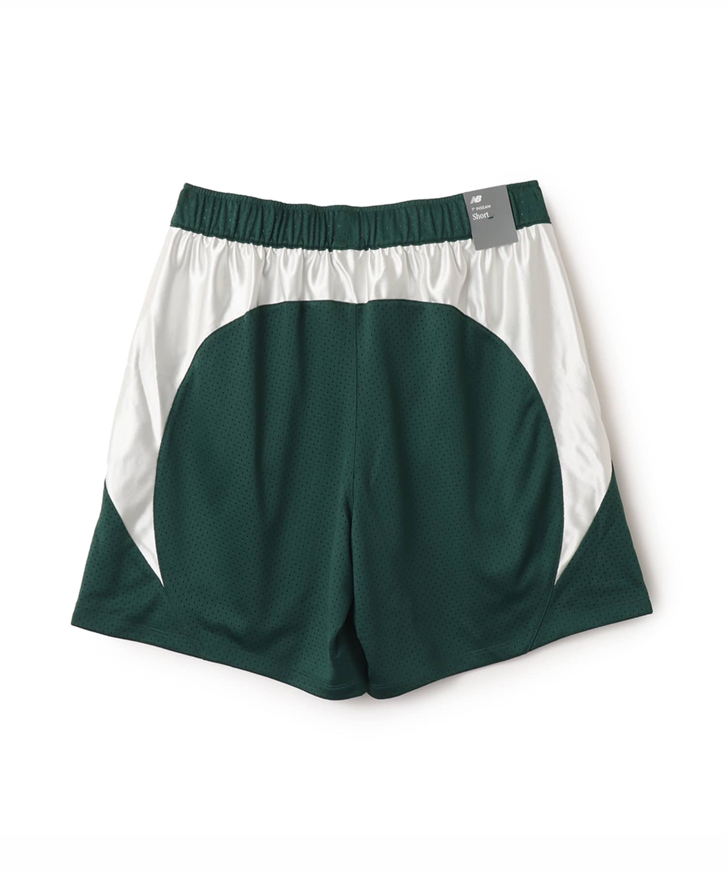 New Balance Basketball 7-Inch Mesh Shorts ナイトウォッチグリーンの画像