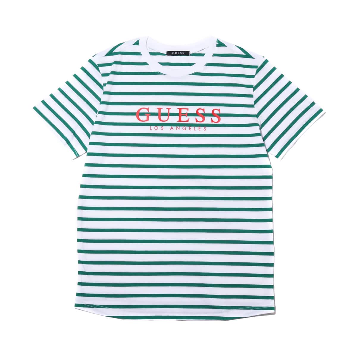 GUESS MEN'S S/SLV BORDER TEE SHIRT  GREENの画像