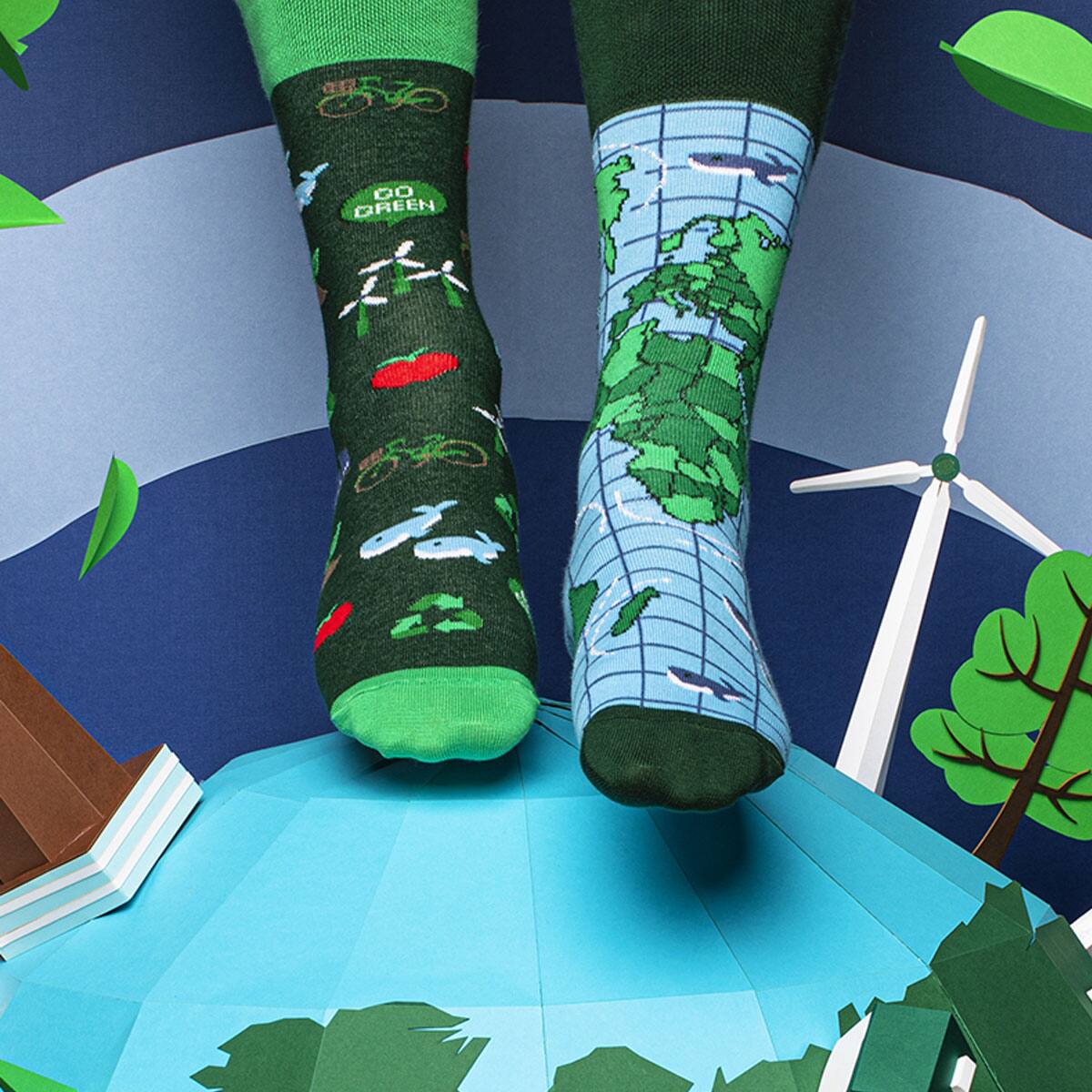 MANY MORNINGS Regular Socks Save the Planet 20FA-Iの画像