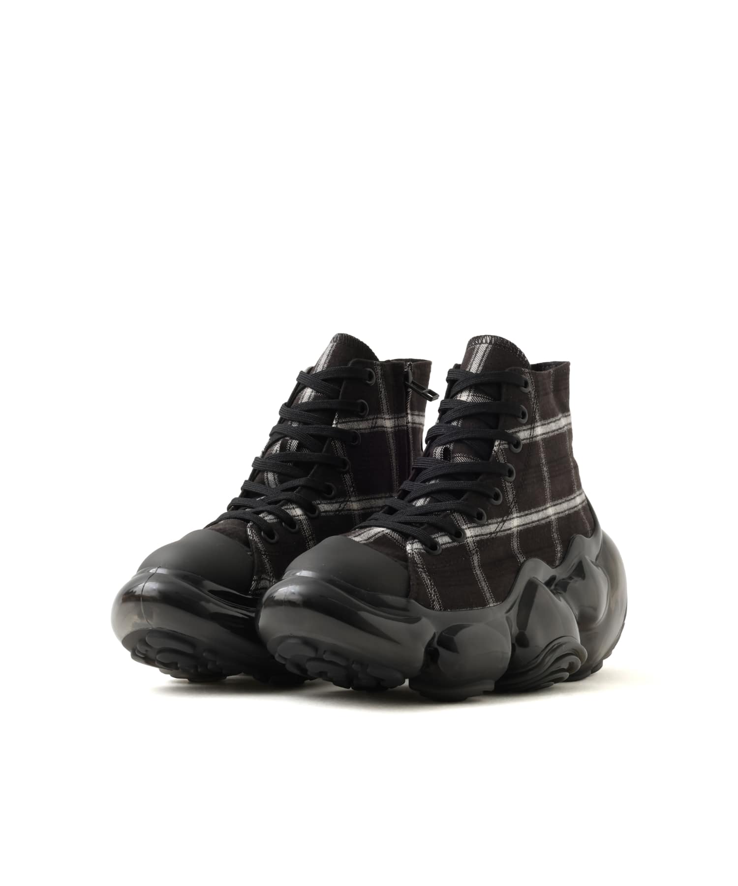 grounds MOOPIE HIGHCUT BLACK PLAIDの画像