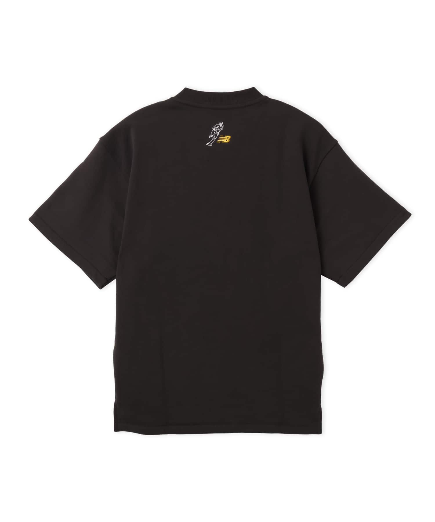 New Balance SHOHEI OHTANI SIGNATURE HENLEY NECK SHORT SLEEVE T-SHIRT ブラックセメントの画像