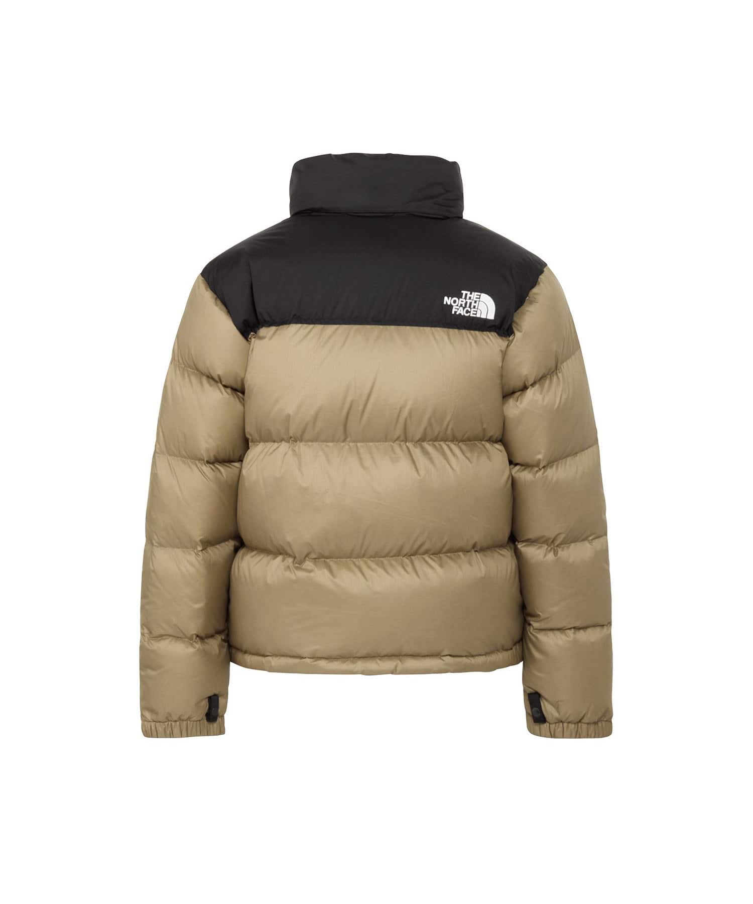 THE NORTH FACE Womens Short Nuptse Jacket ブラックxクラシックカーキの画像