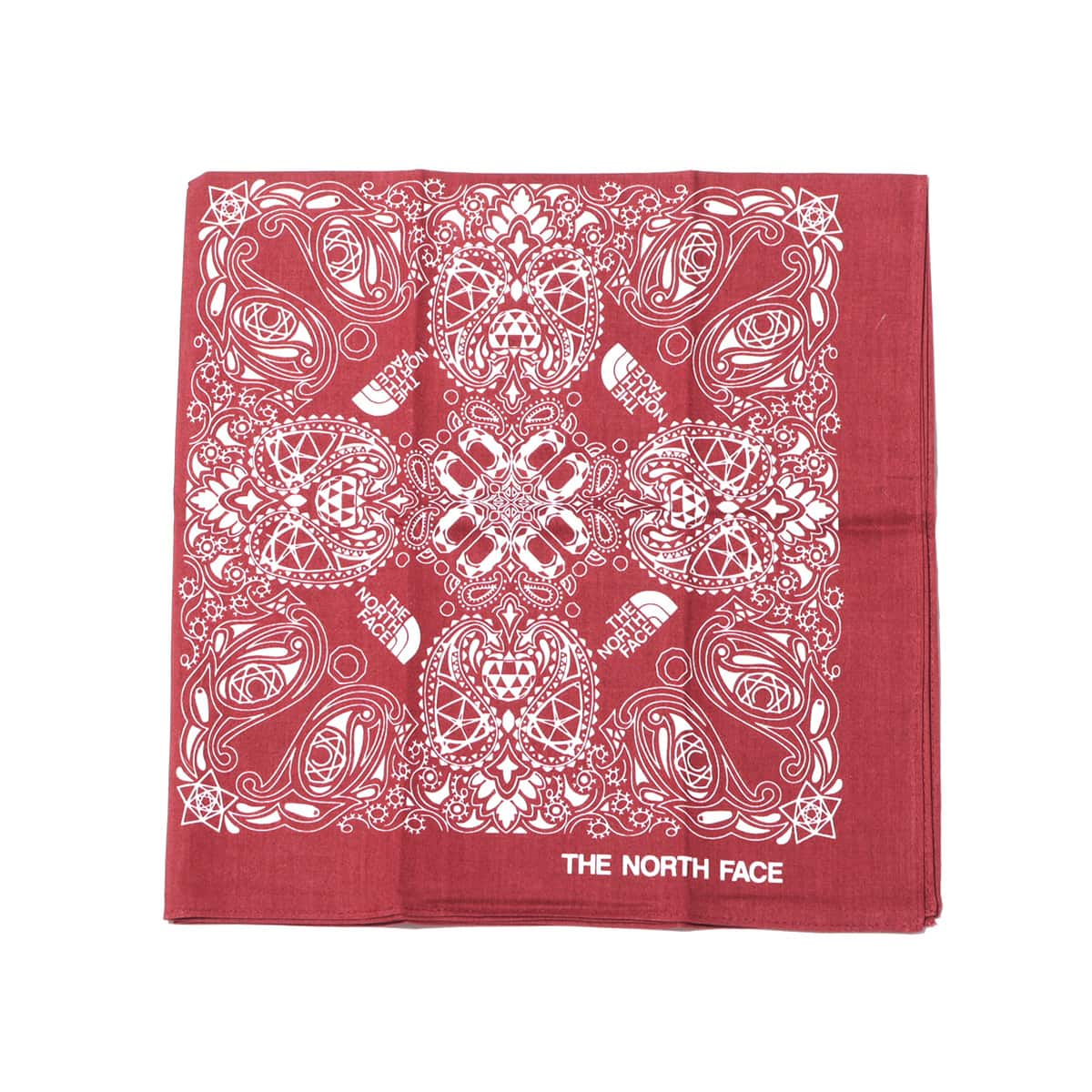 THE NORTH FACE TNF GEODOME PAISREY BANDANA ワインレッド 21FW-Iの画像
