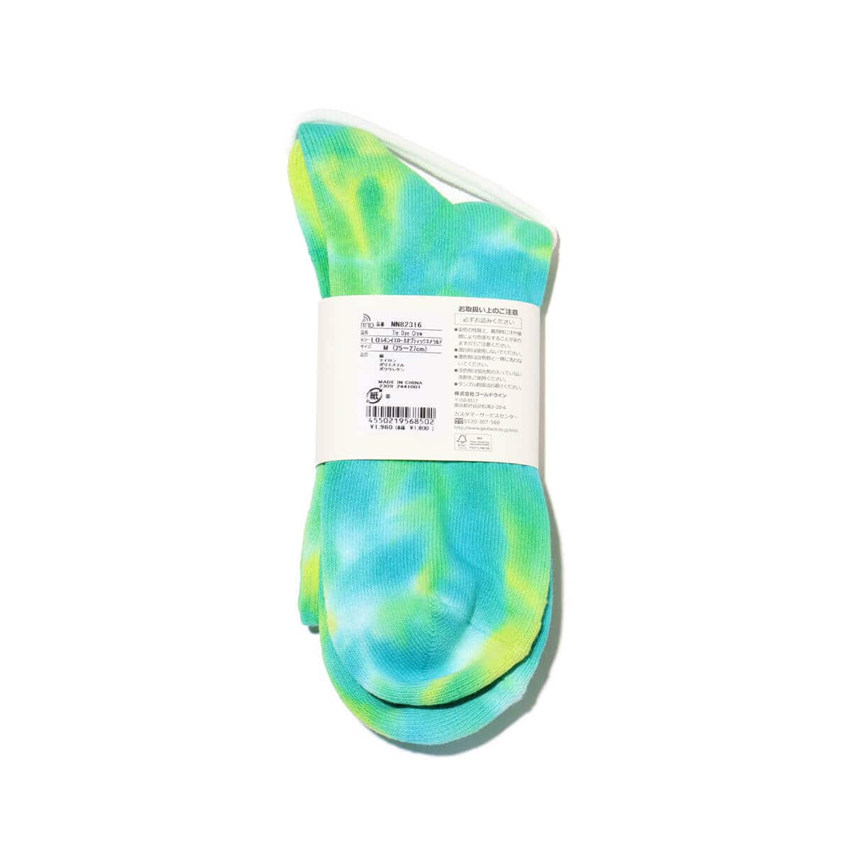 THE NORTH FACE Tie Dye Crew レモンイエロー×オプティックエメラルド 24SS-Iの画像