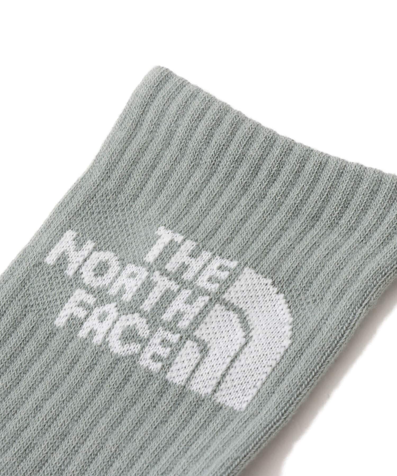 THE NORTH FACE TNF Jacquard Logo 3P Crew メルドグレーxTNFホワイトの画像