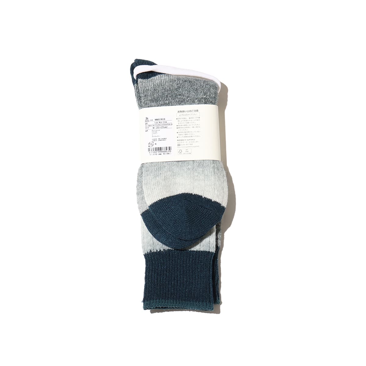 THE NORTH FACE Fade Wool Crew TNFブラック×ミッドナイトペトロール の画像