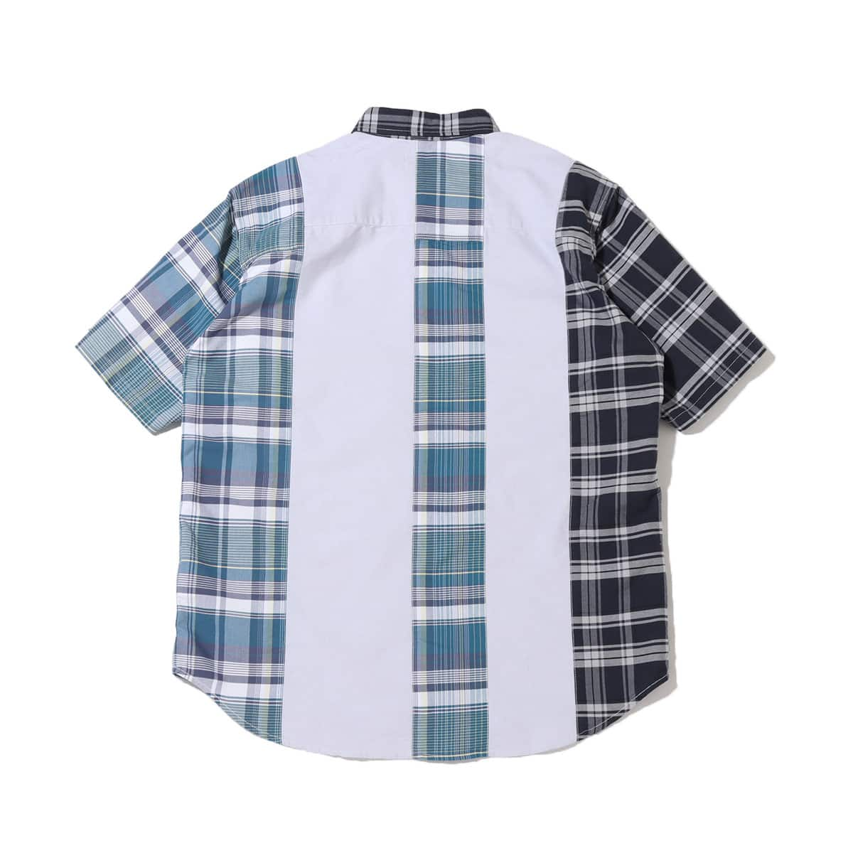 THE NORTH FACE PURPLE LABEL Patchwork H/S Shirt BLUE 22SS-I