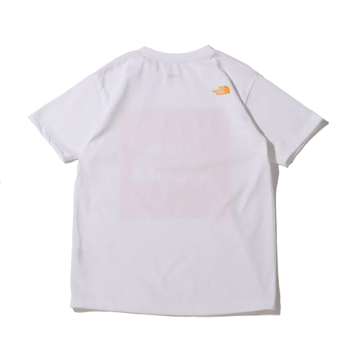 THE NORTH FACE S/S COLORED SQUARE LOGO TEE LIGHT EXVELANCE ORANGE 21SS-Iの画像
