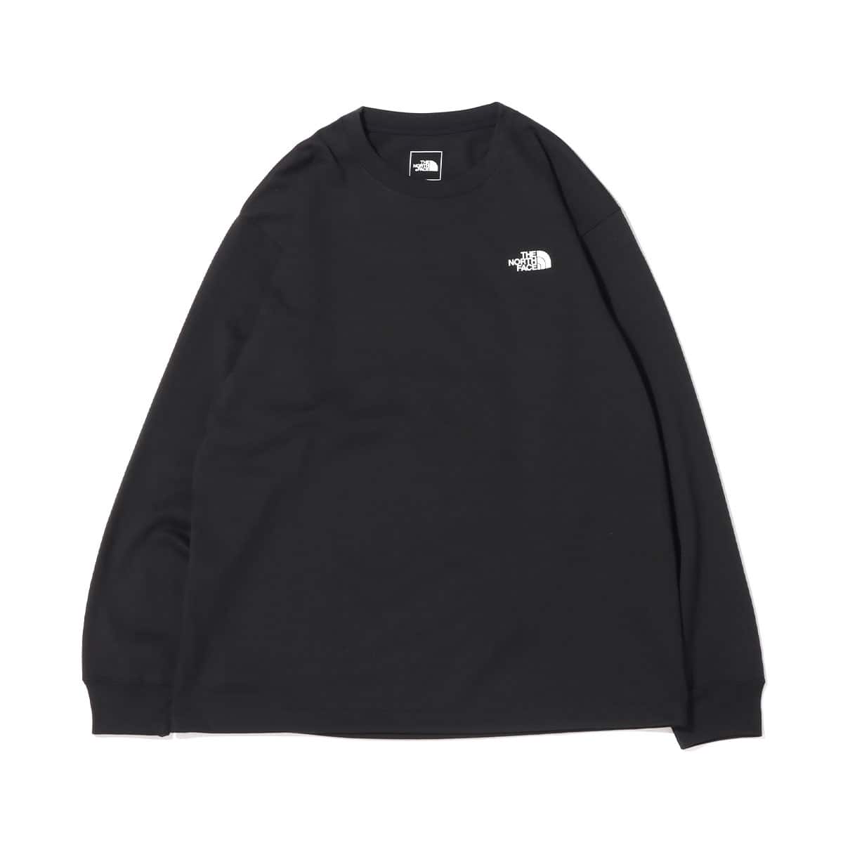 THE NORTH FACE L/S BACK SQUARE LOGO TEE BLACK 22SS-Iの画像
