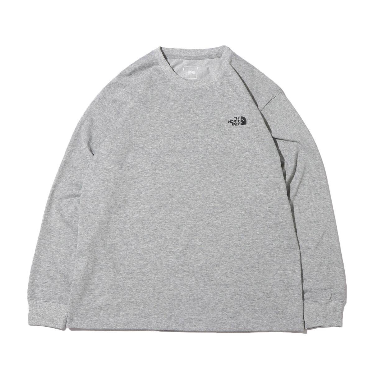 THE NORTH FACE L/S BACK SQUARE LOGO TEE MIXGRAY 22SS-Iの画像