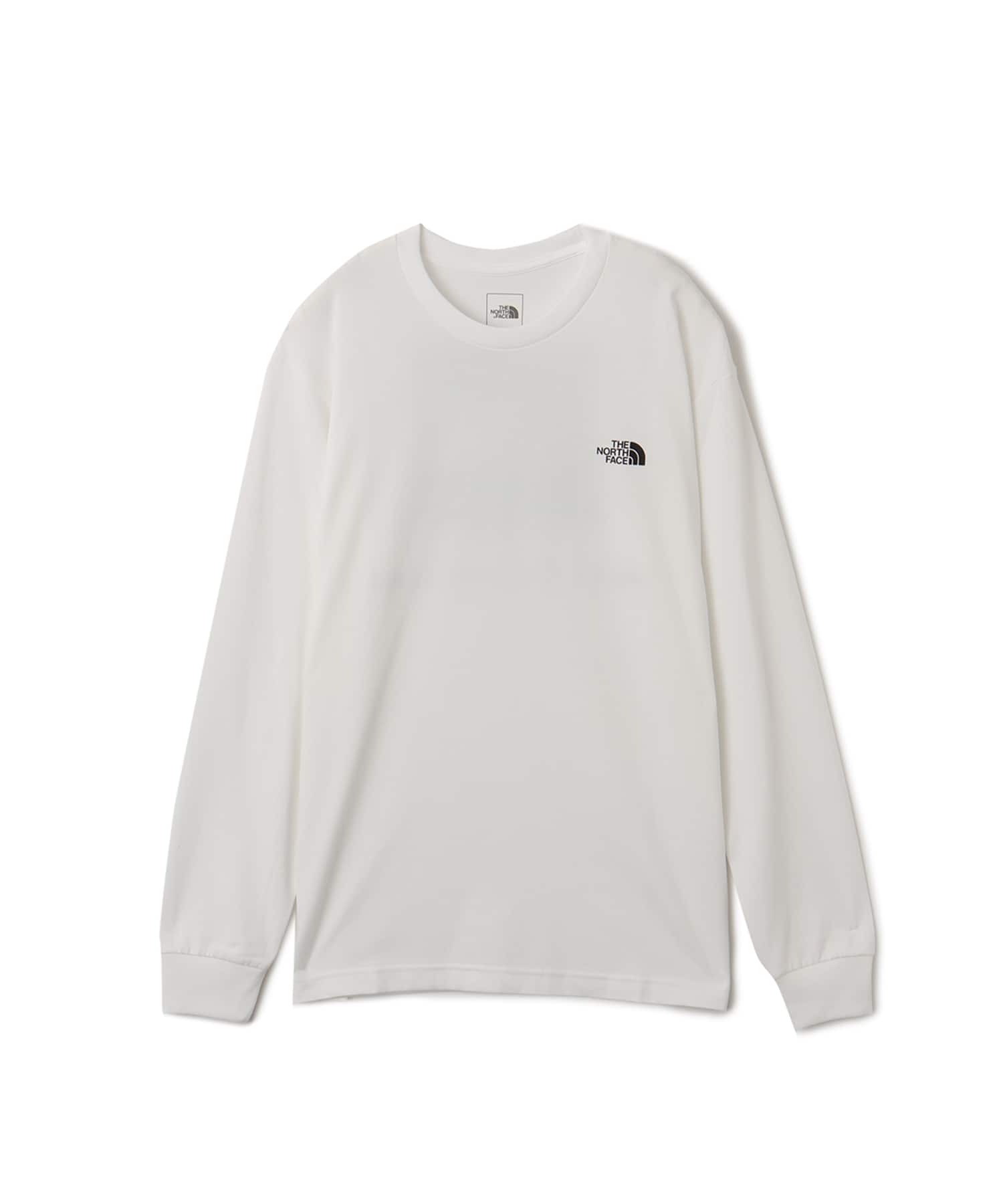 THE NORTH FACE L/S Back Square Logo Tee ホワイトxブラックの画像