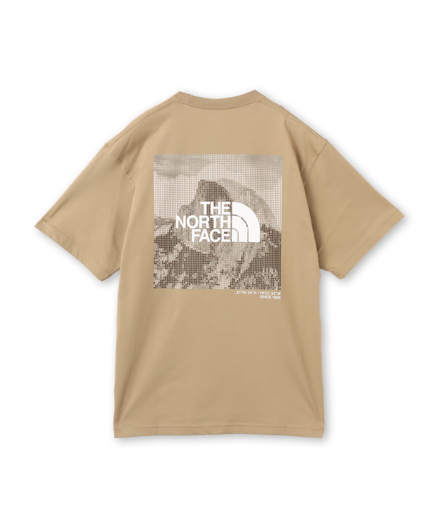 THE NORTH FACE S/S Half Dome Digital Square Logo Tee クラシックカーキの画像