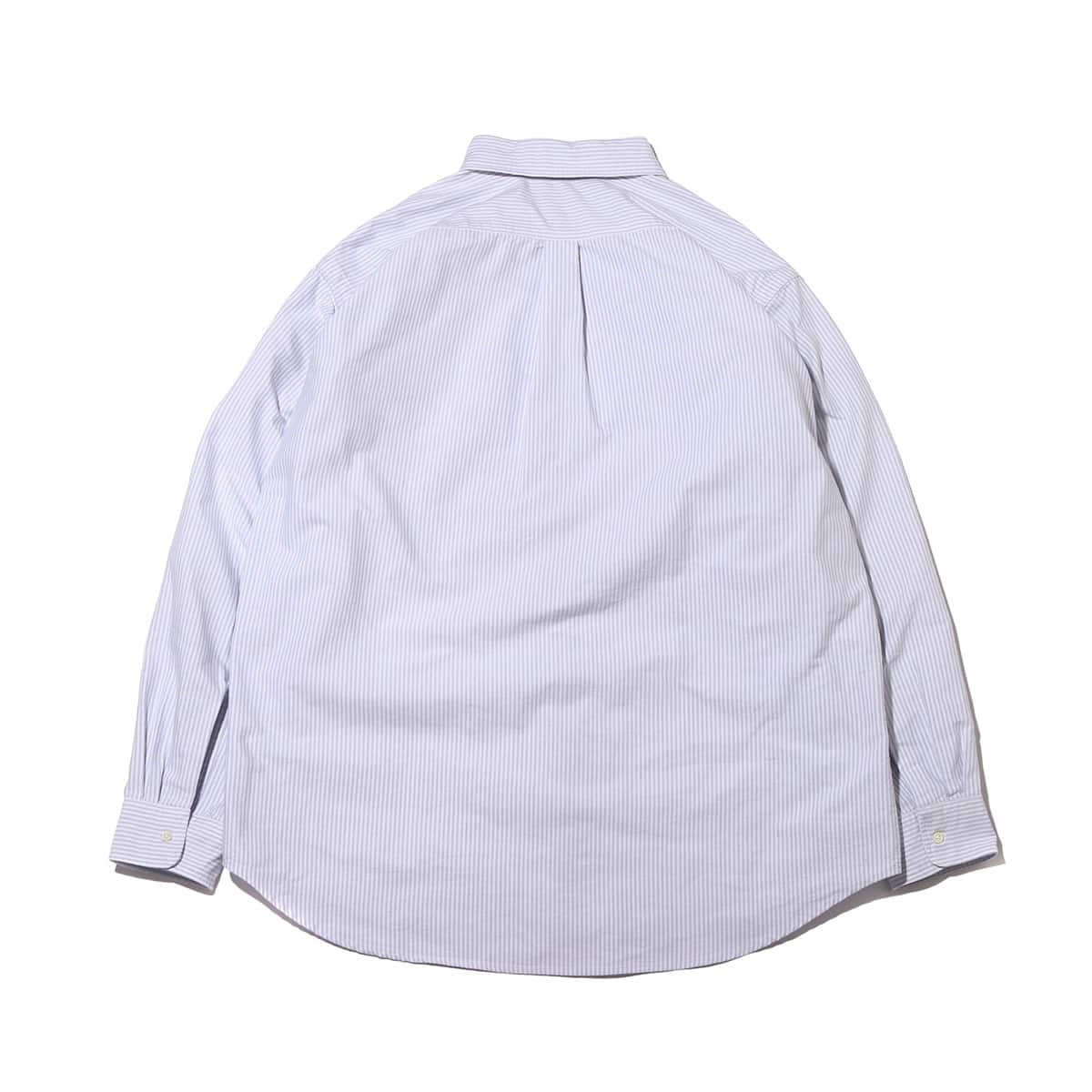 THE NORTH FACE PURPLE LABEL Cotton Polyester Stripe OX B.D. Shirt Asphalt Gray 23SS-Iの画像