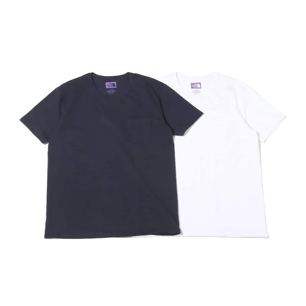 THE NORTH FACE PURPLE LABEL PACK FIELD TEE WHITE / NAVY 23SS-I