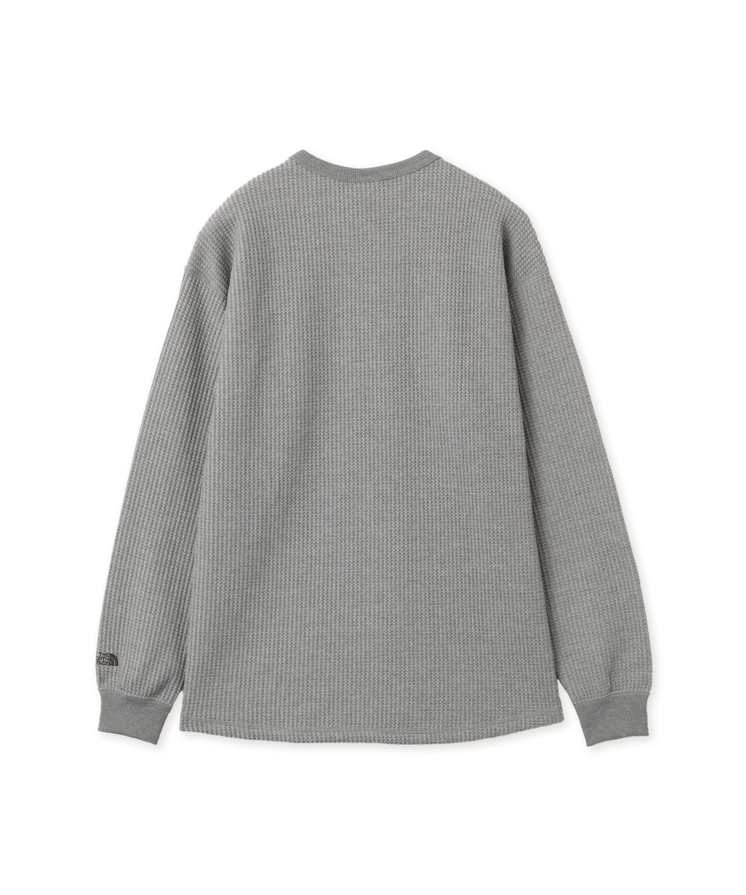 THE NORTH FACE L/S WARM WAFFLE CREW MIXグレーの画像