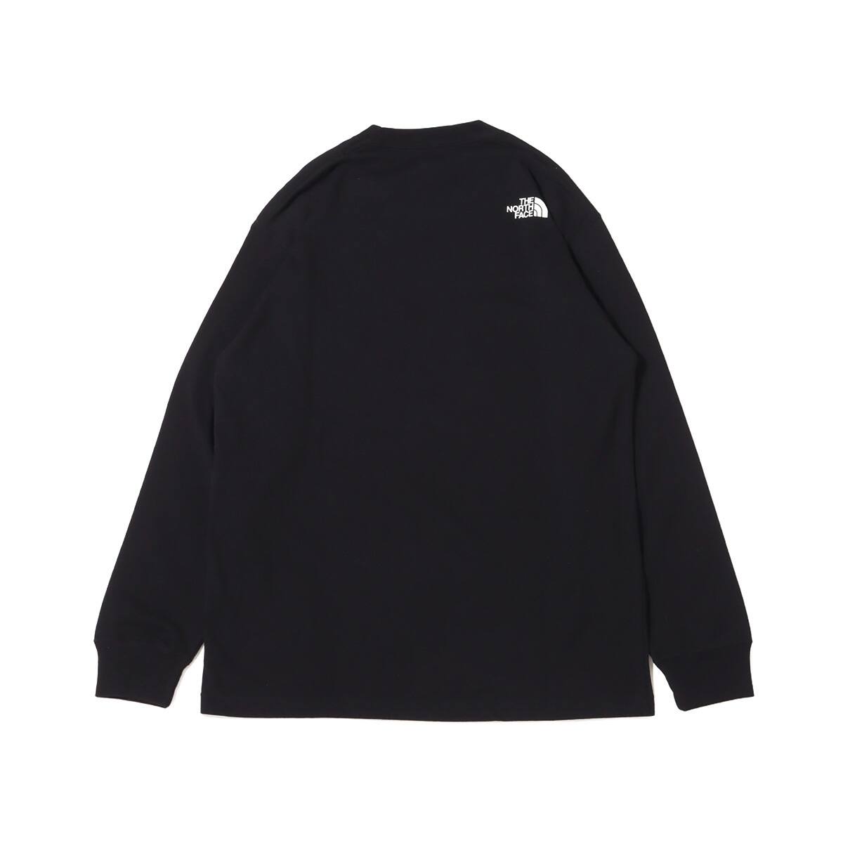 THE NORTH FACE L/S FLOWER LOGO TEE BLACK 23FW-I