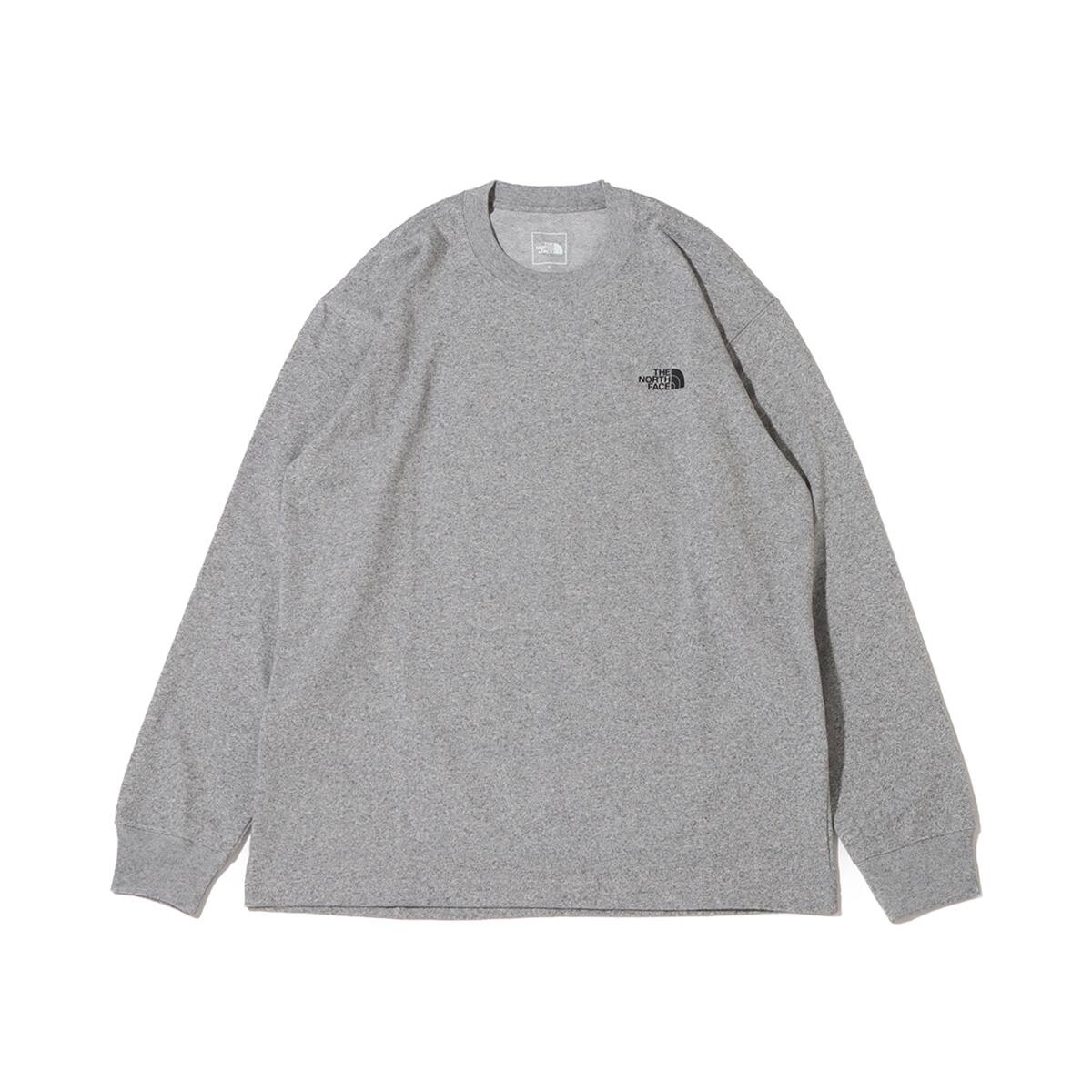 THE NORTH FACE L/S BACK SQUARE LOGO TEE MIXグレー 23FW-Iの画像