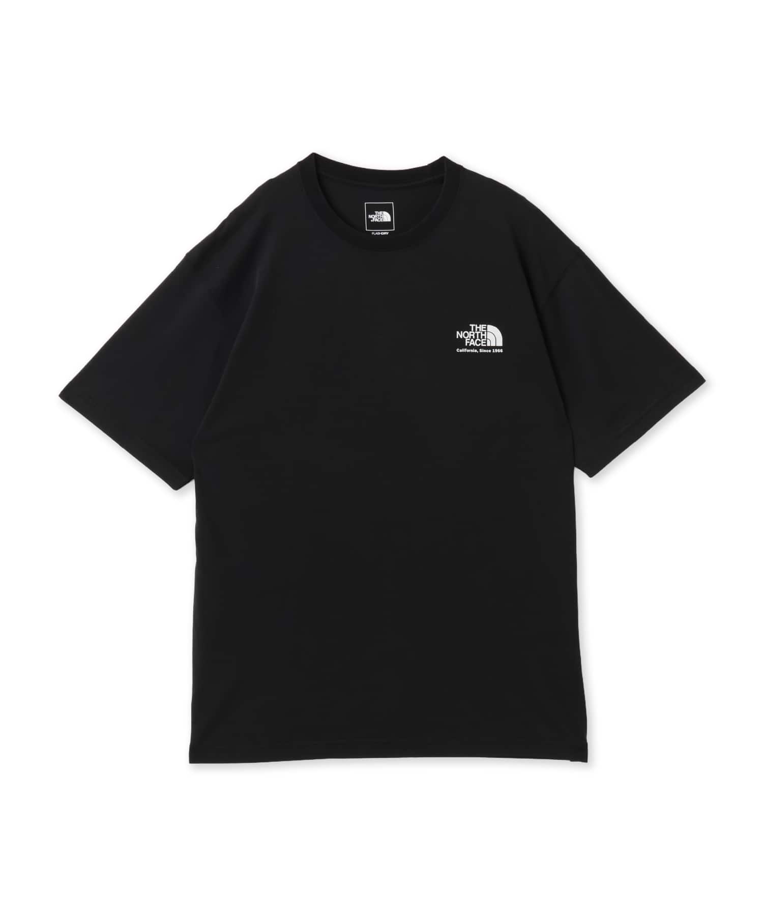 THE NORTH FACE S/S WASHED HISTORICAL LOGO TEE ブラックの画像