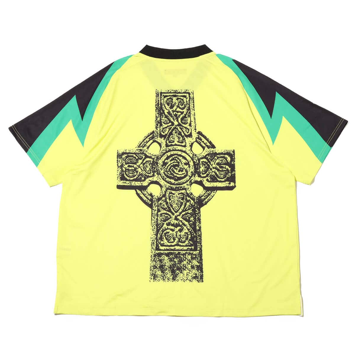 PLEASURES MIND SOCCER JERSEY LIMEの画像
