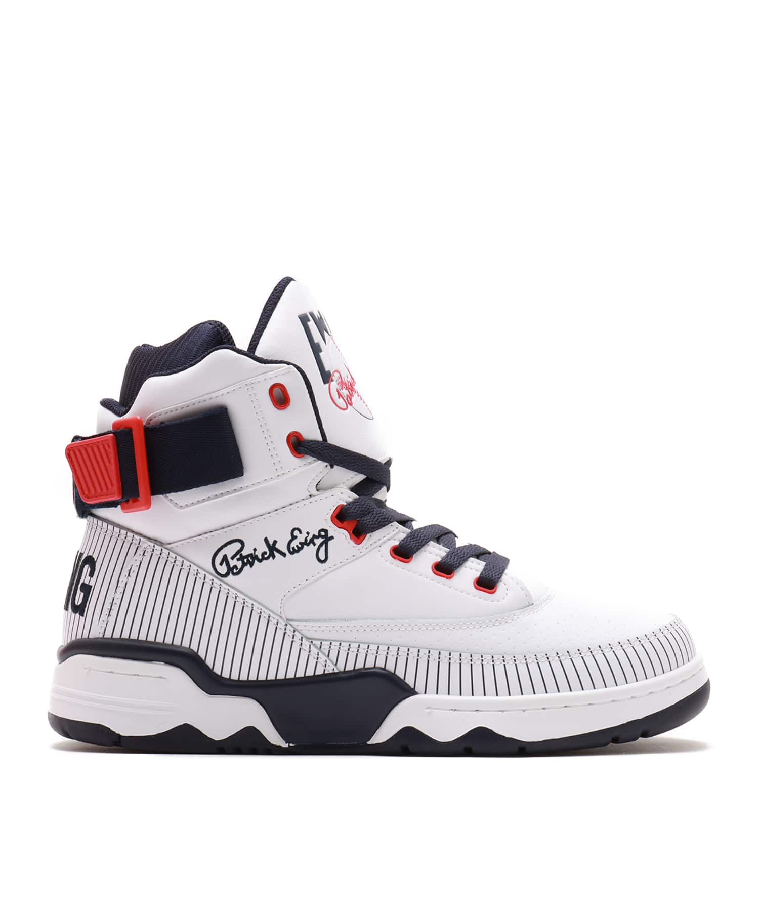 EWING 33 HI x Bronx White/Navy/Redの画像