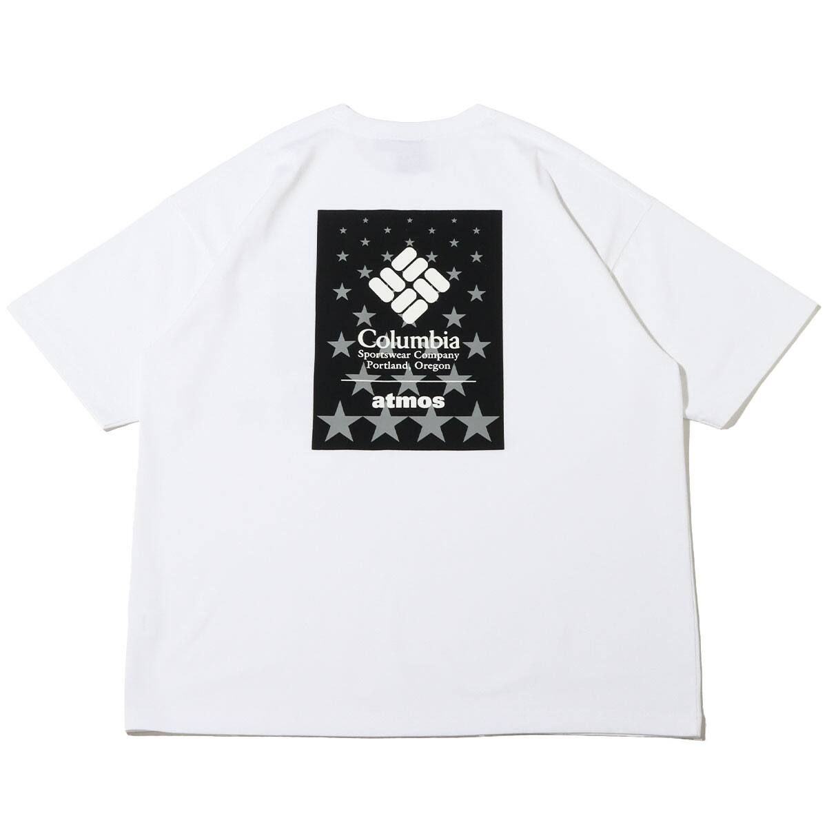 Columbia × atmos ROAR BROOK GRAPHIC SS TEE WhiteStar Print