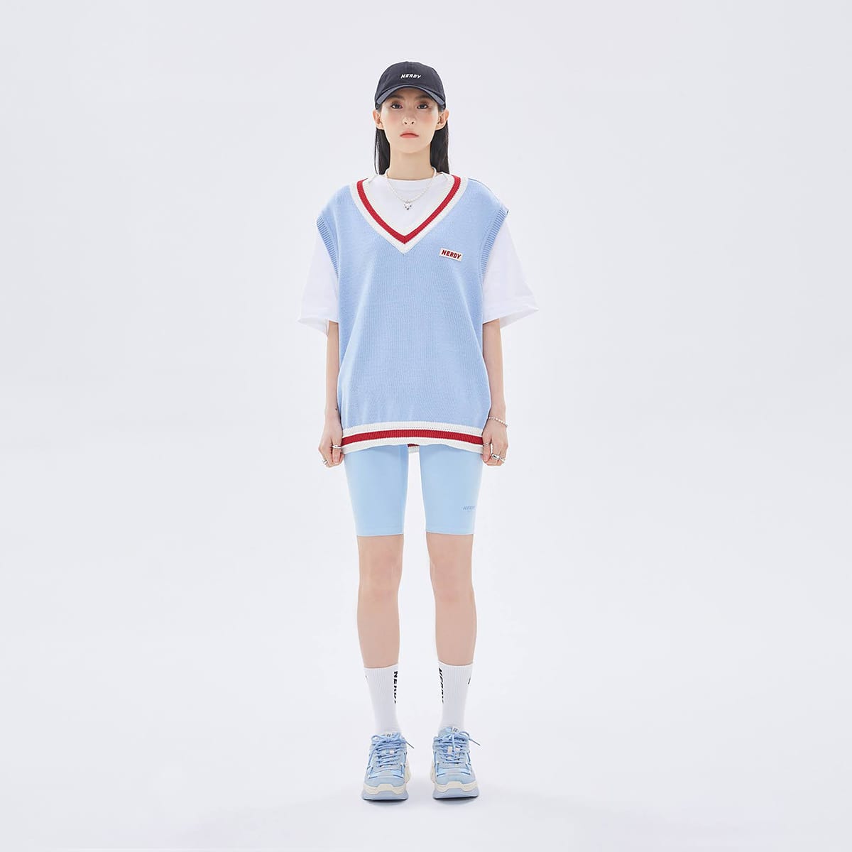 NERDY Essential Sweater Vest SKY BLUE 22SU-Iの画像