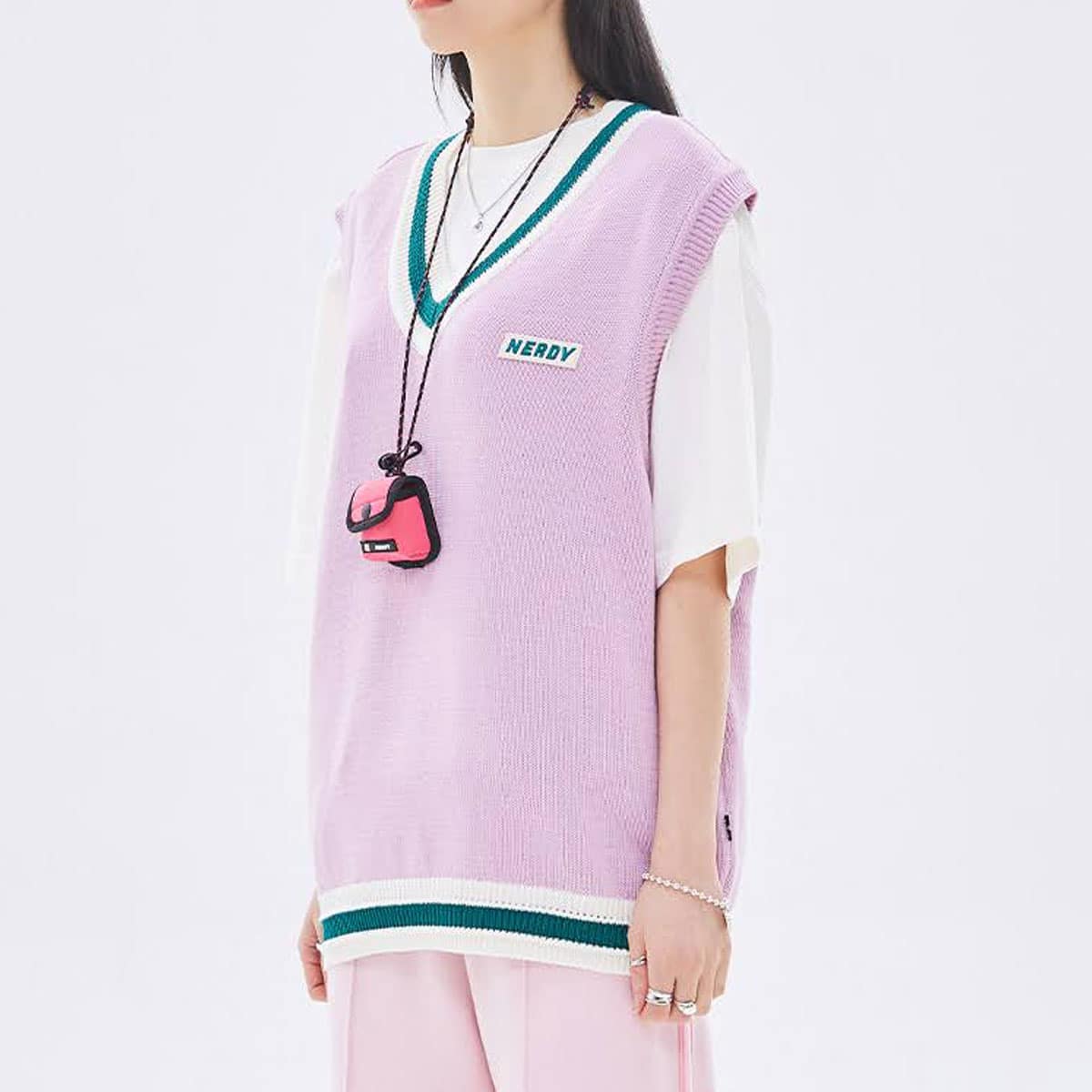 NERDY Essential Sweater Vest LIGHT PURPLE 22SU-Iの画像