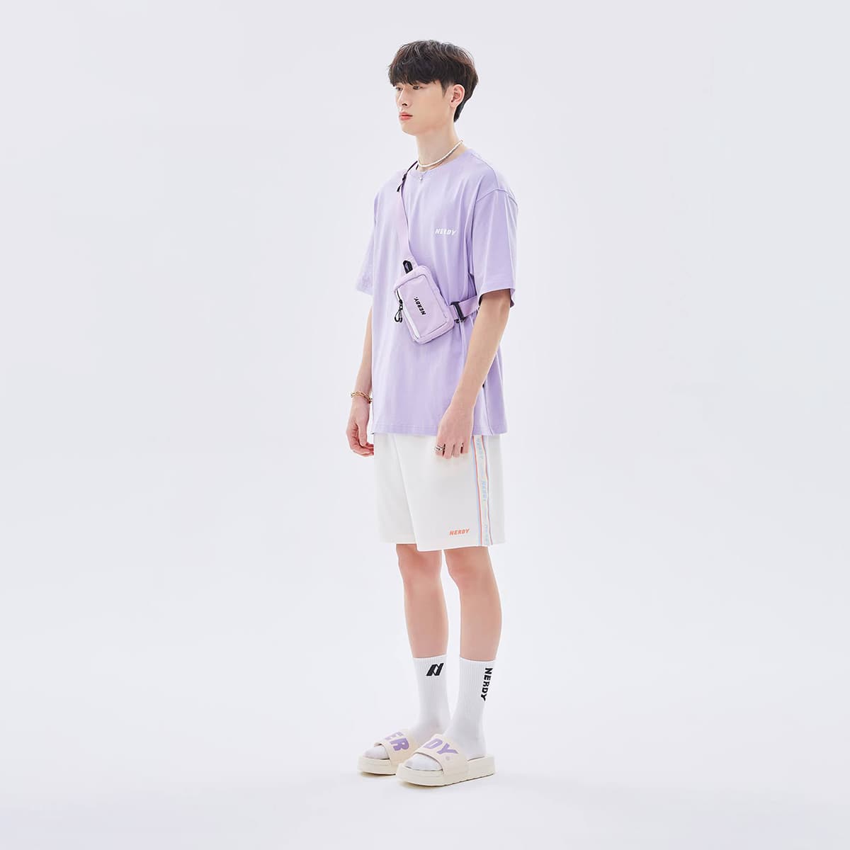 NERDY Essential 1/2 Sleeve T-shirt LIGHT PURPLE 22SU-Iの画像