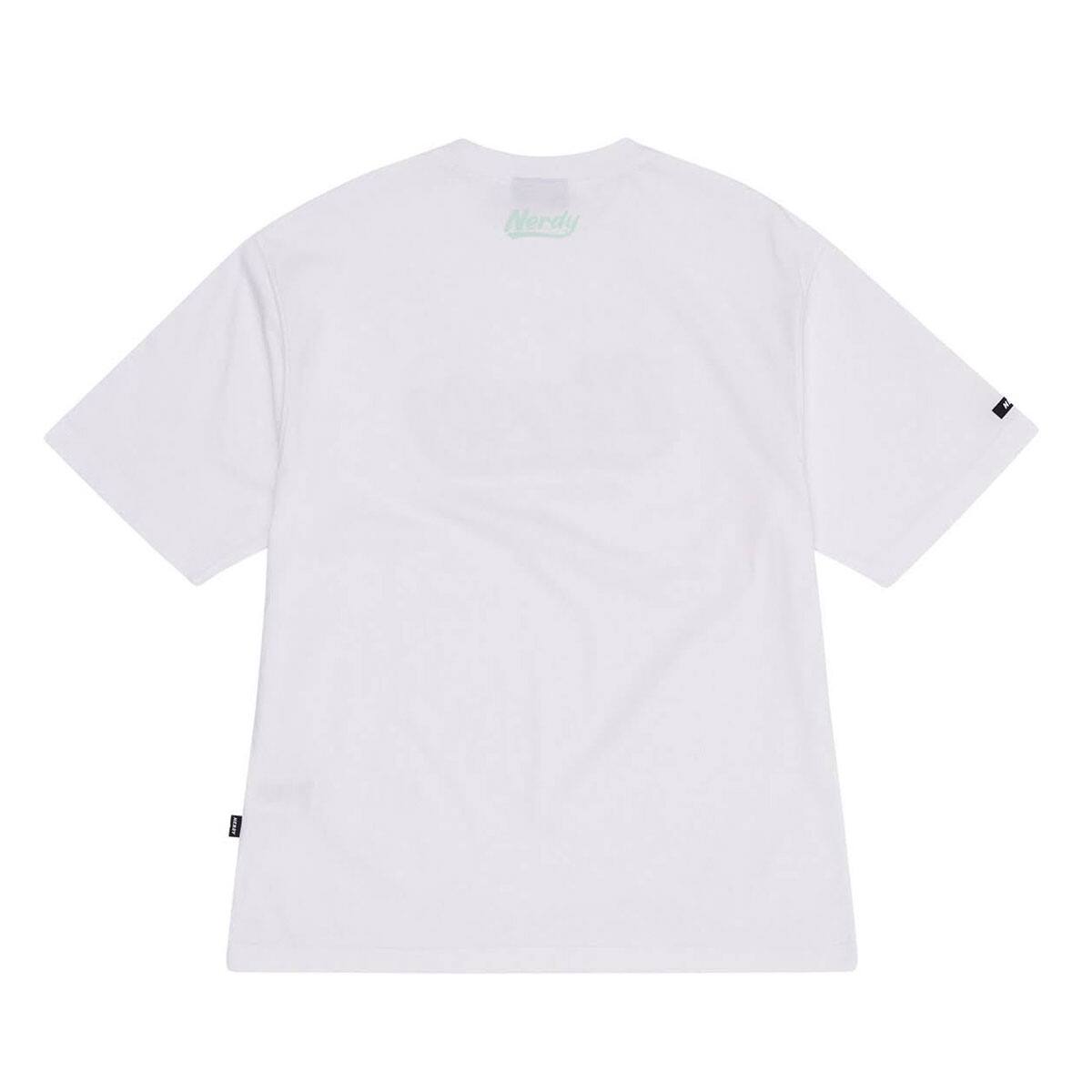 NERDY Varsity 1/2 Sleeve T-shirt WHITE 22SU-I