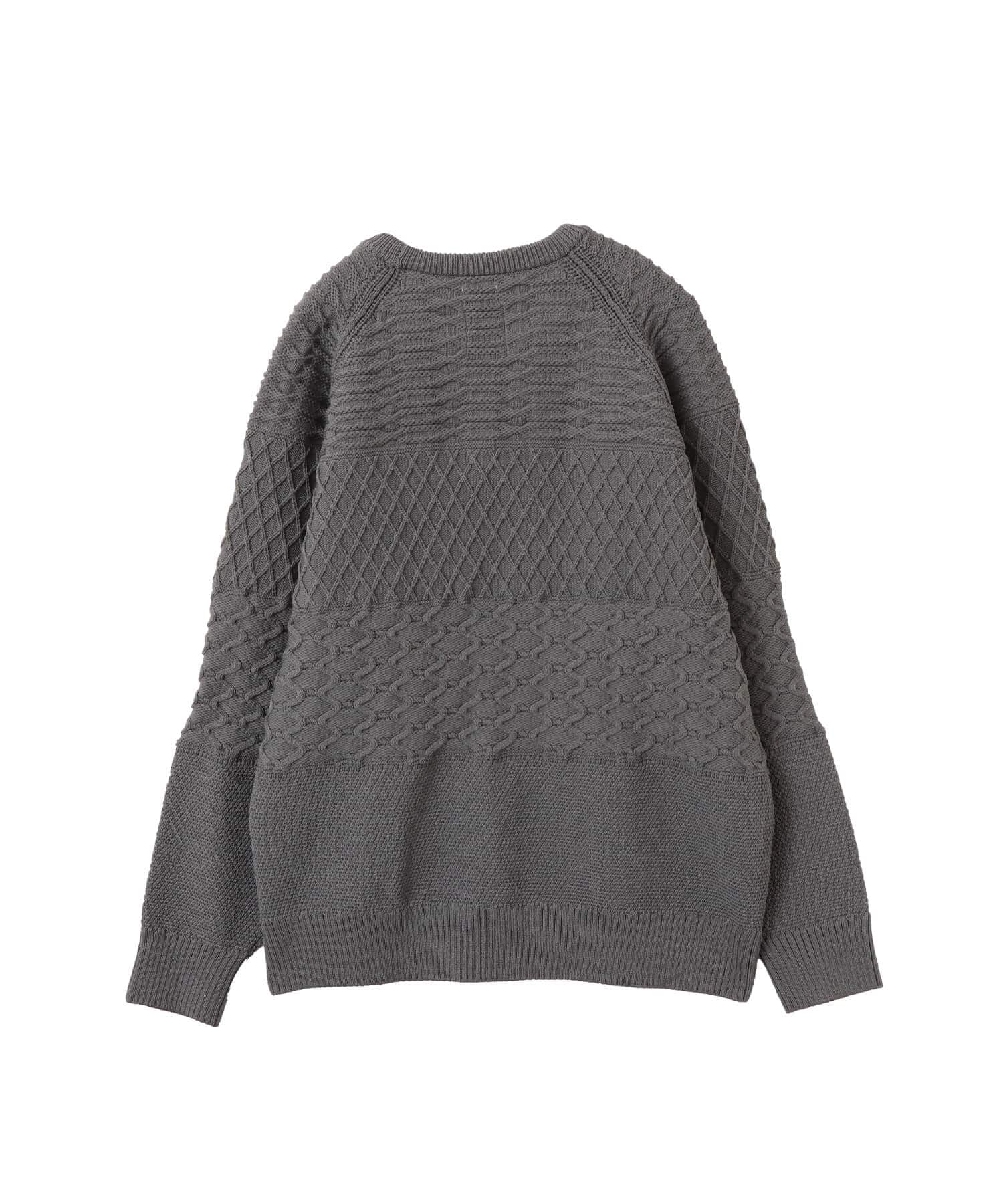 nanamica Crew Neck Sweater Heather Grayの画像