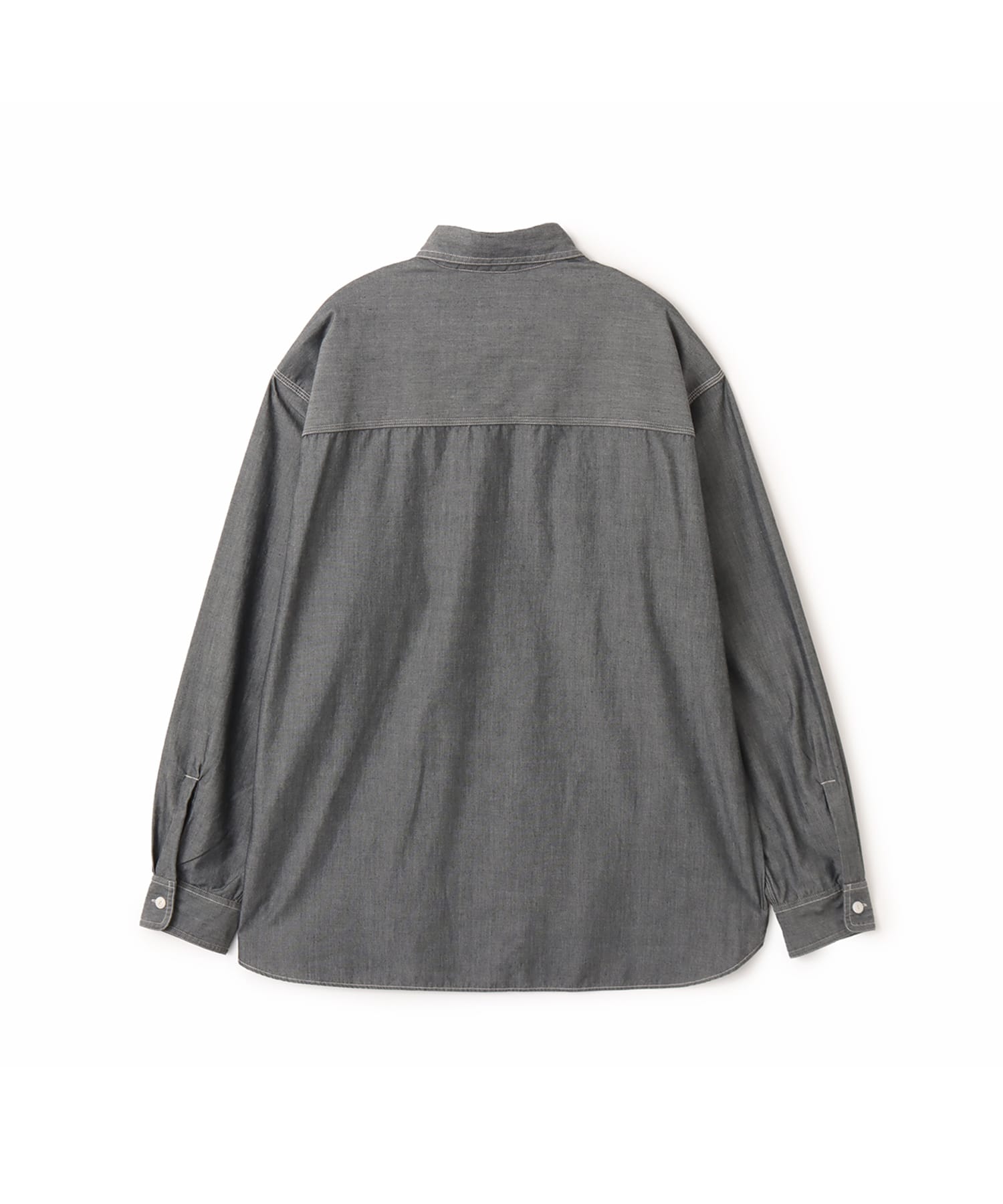 nanamica Regular Collar Chambray Shirt Grayの画像