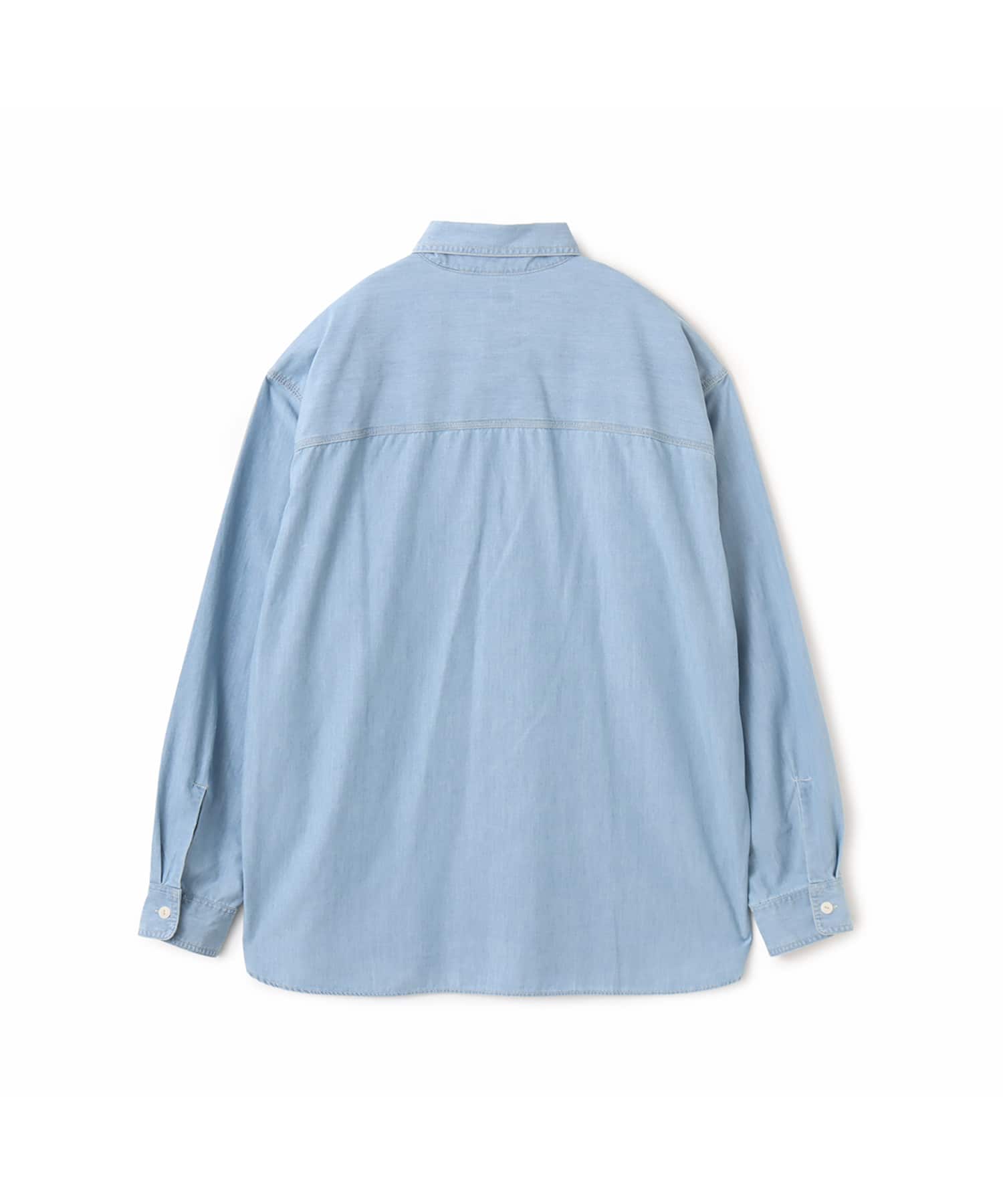 nanamica Regular Collar Chambray Shirt Light Indigoの画像