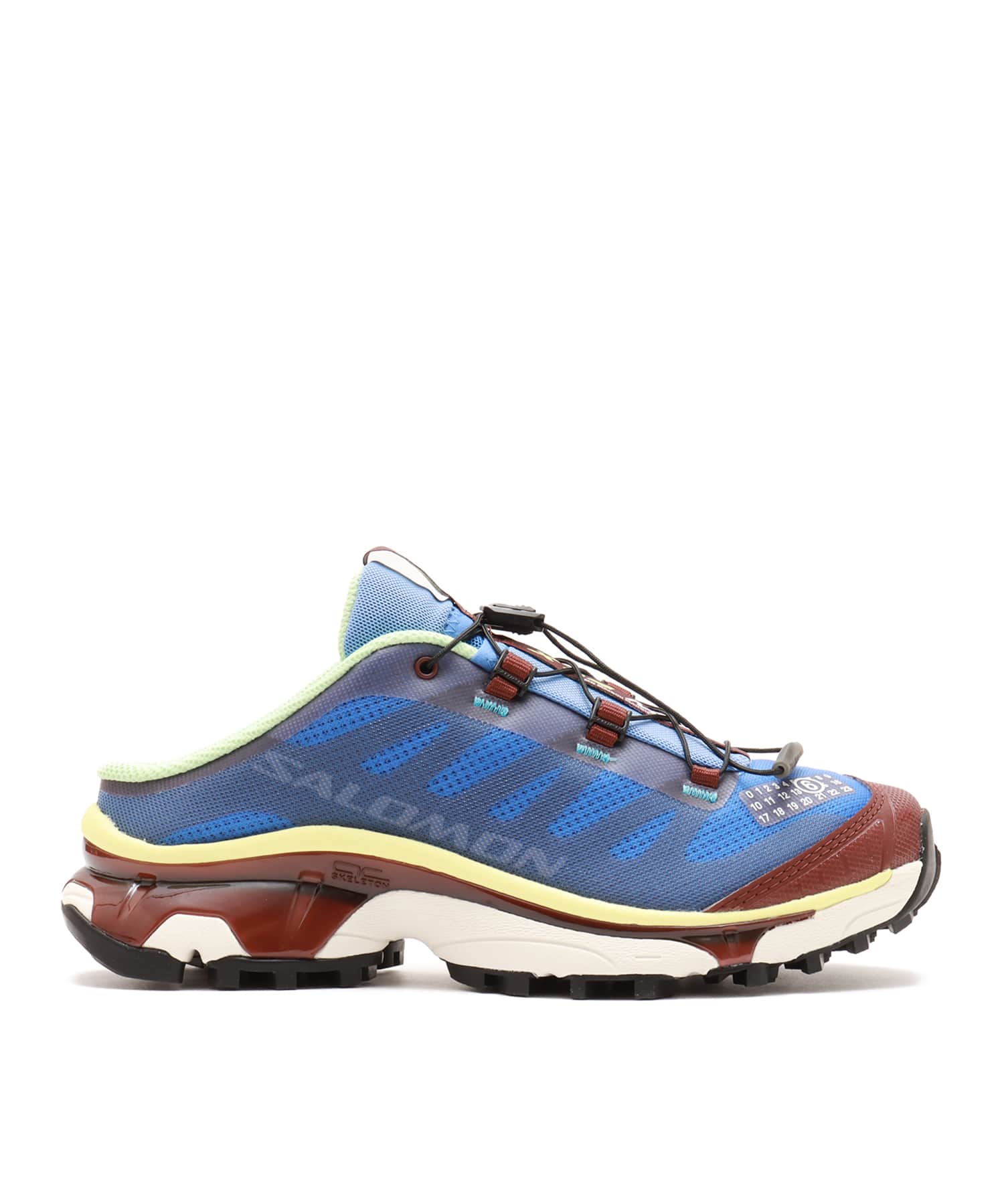 MM6 x SALOMON XT-4 ミュール Ultramari/Rum Raisi/Yellow Irisの画像