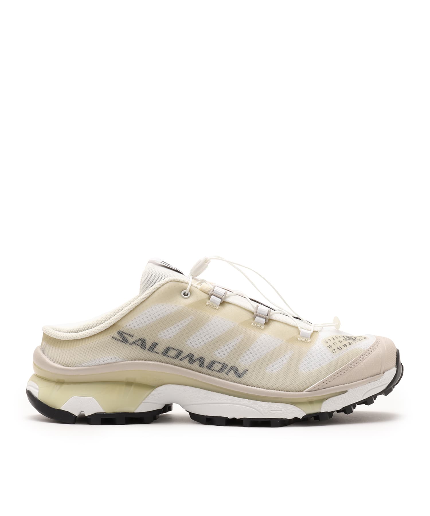 MM6 x SALOMON XT-4 ミュール White/Green Haz/Silverの画像